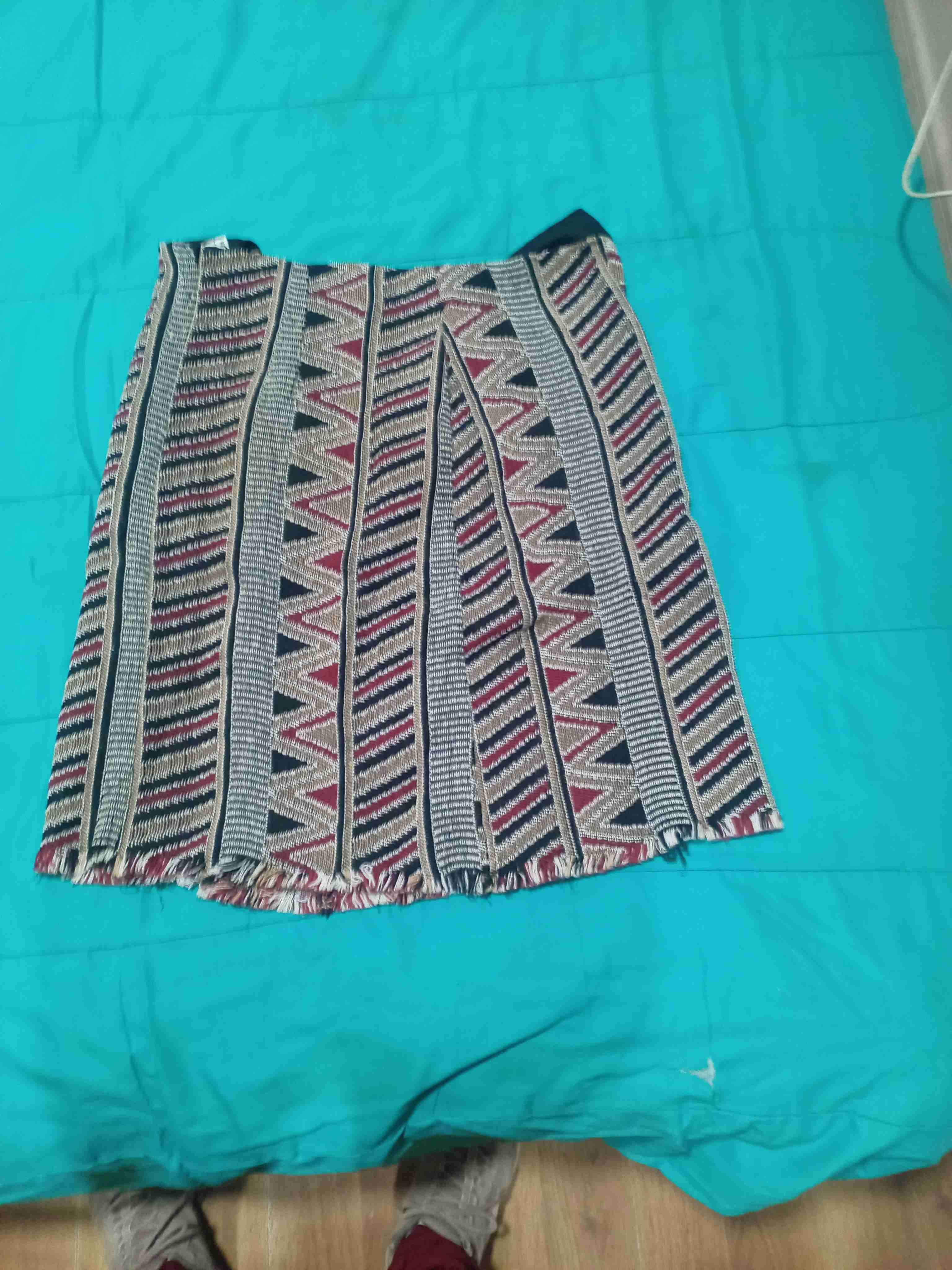 Falda bohemia tejido estampado