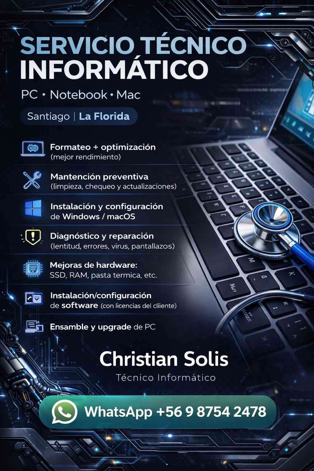 Servicio técnico informático a domicilio