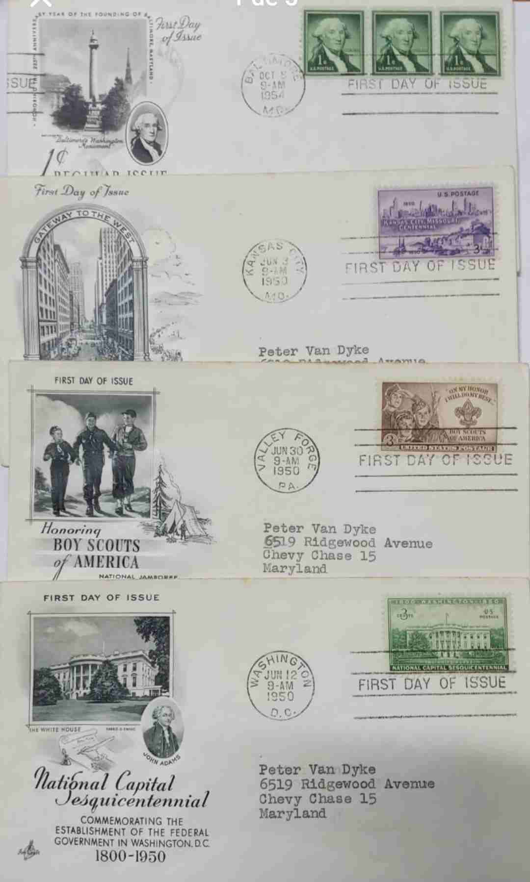 Sobres conmemorativos de primer día