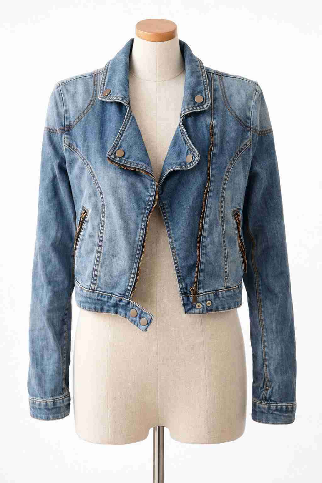 Chaqueta de mezclilla azul MANGO