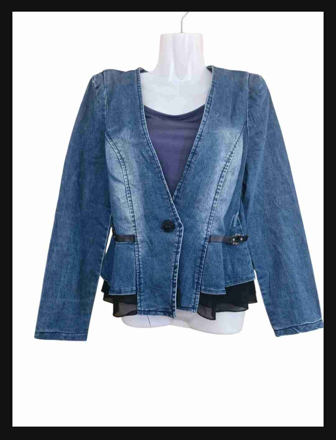 Chaqueta de mezclilla azul