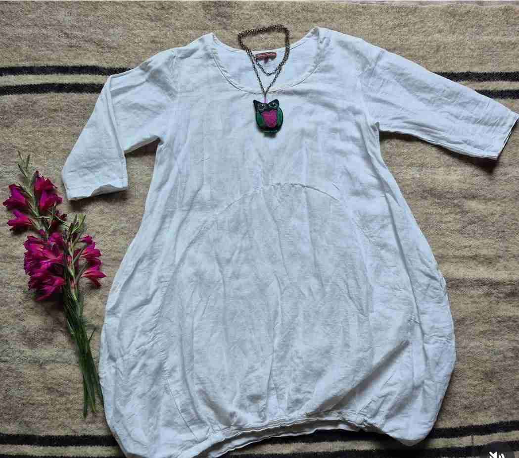 Vestido blanco de lino