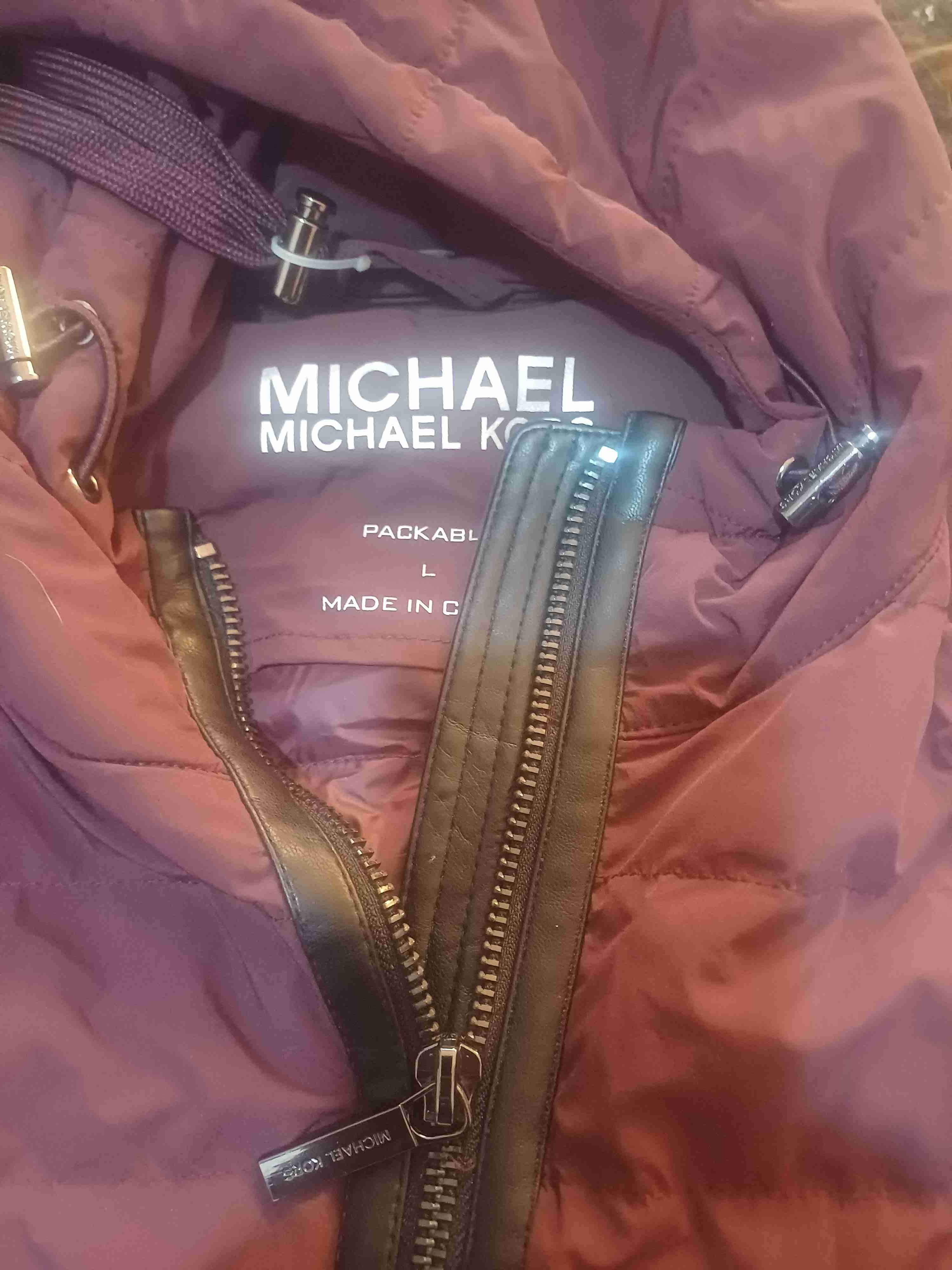 Parka larga burdeos con capucha - miniatura 2