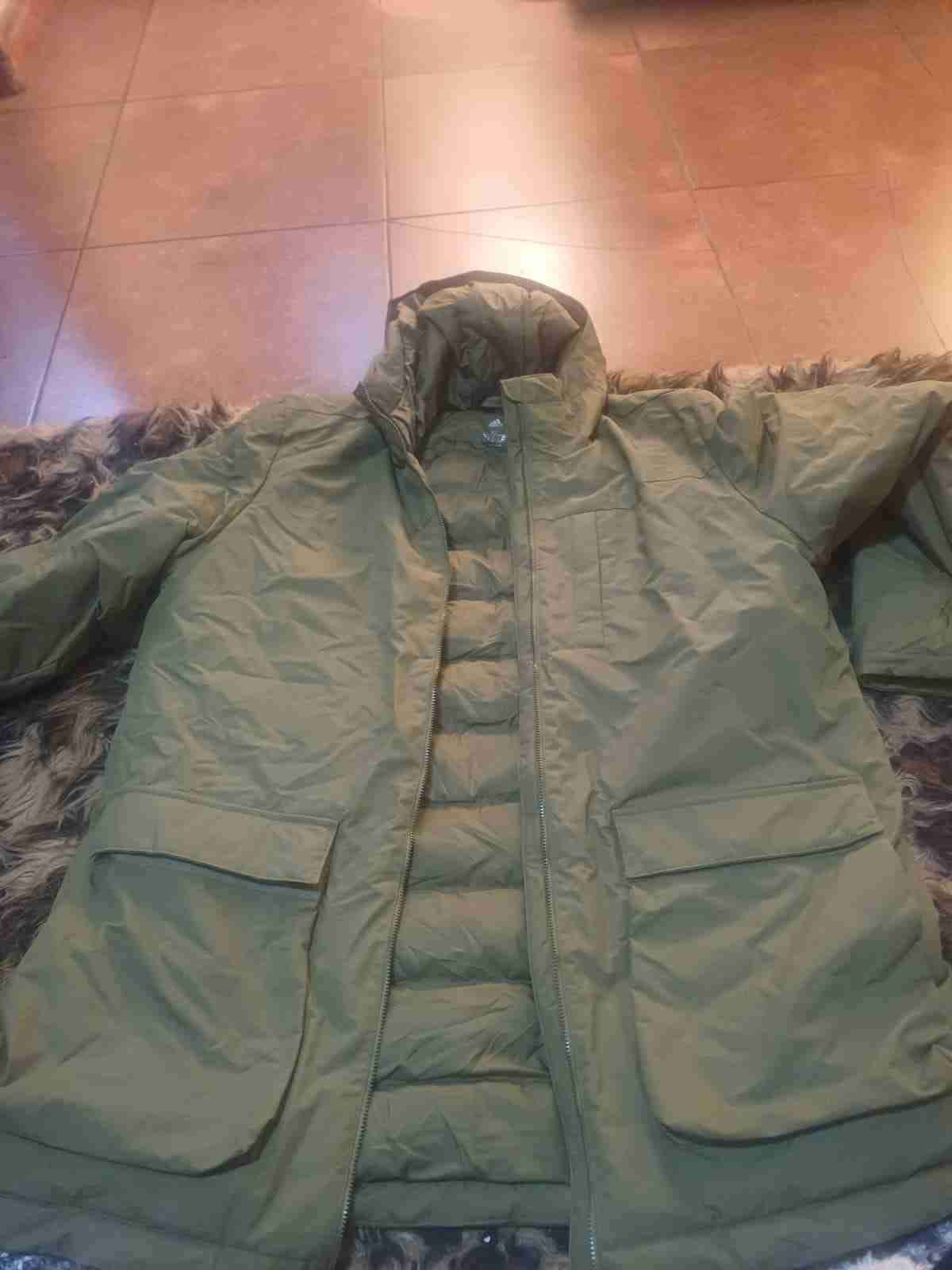 Parka hombre impermeable verde oliva - miniatura 1