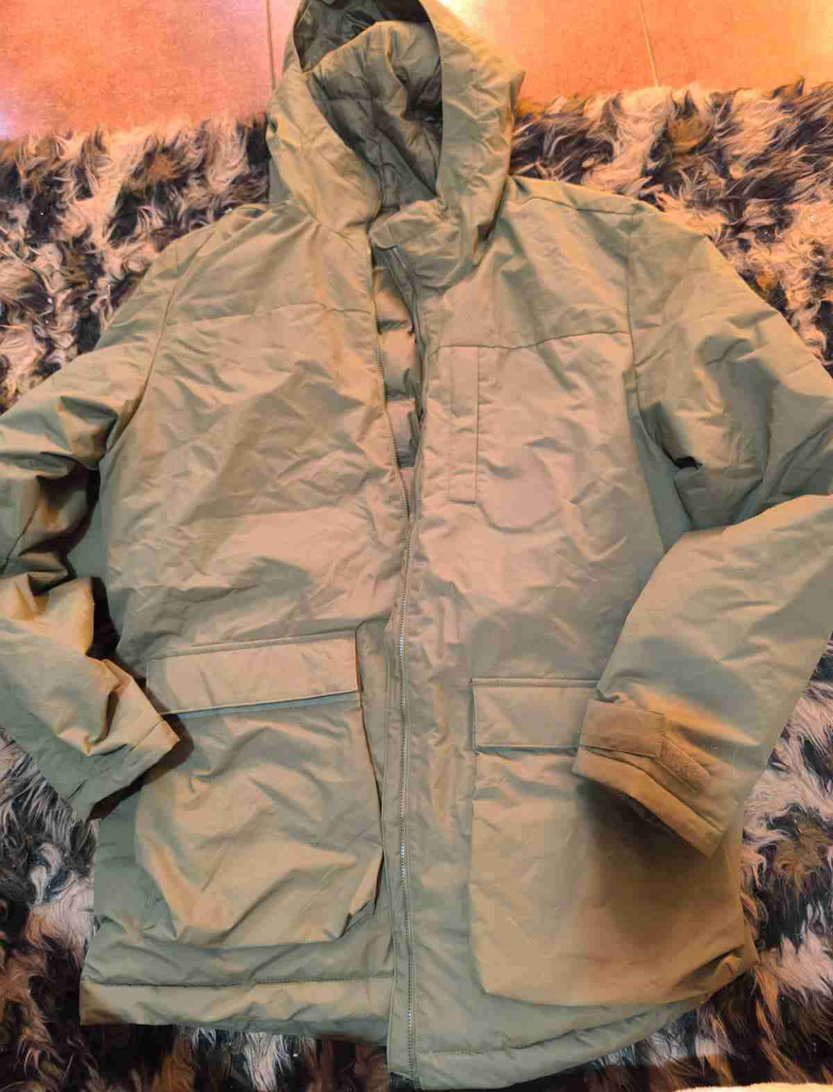 Parka hombre impermeable verde oliva - miniatura 3
