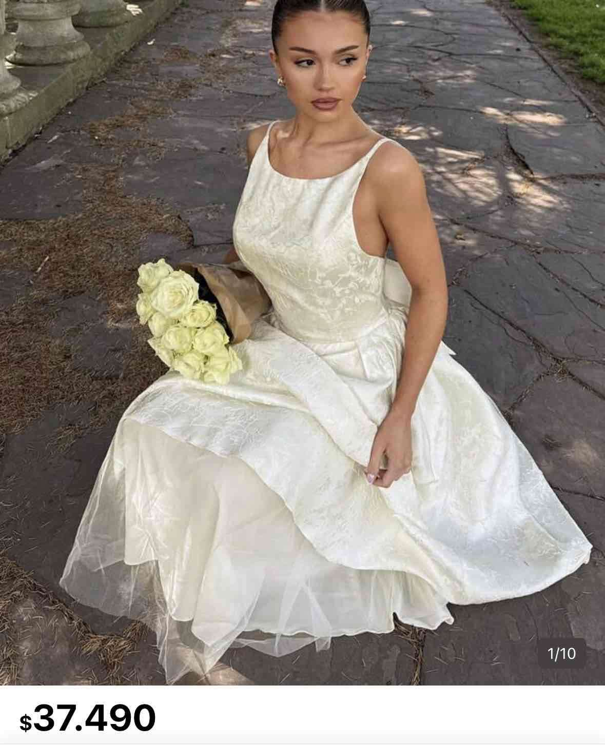 Vestido de novia blanco elegante