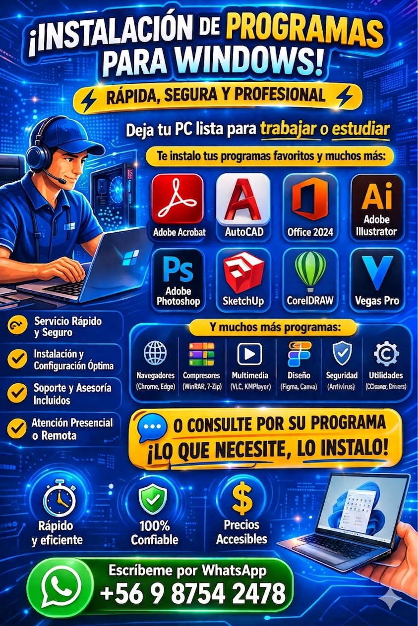 Instalación de programas Windows