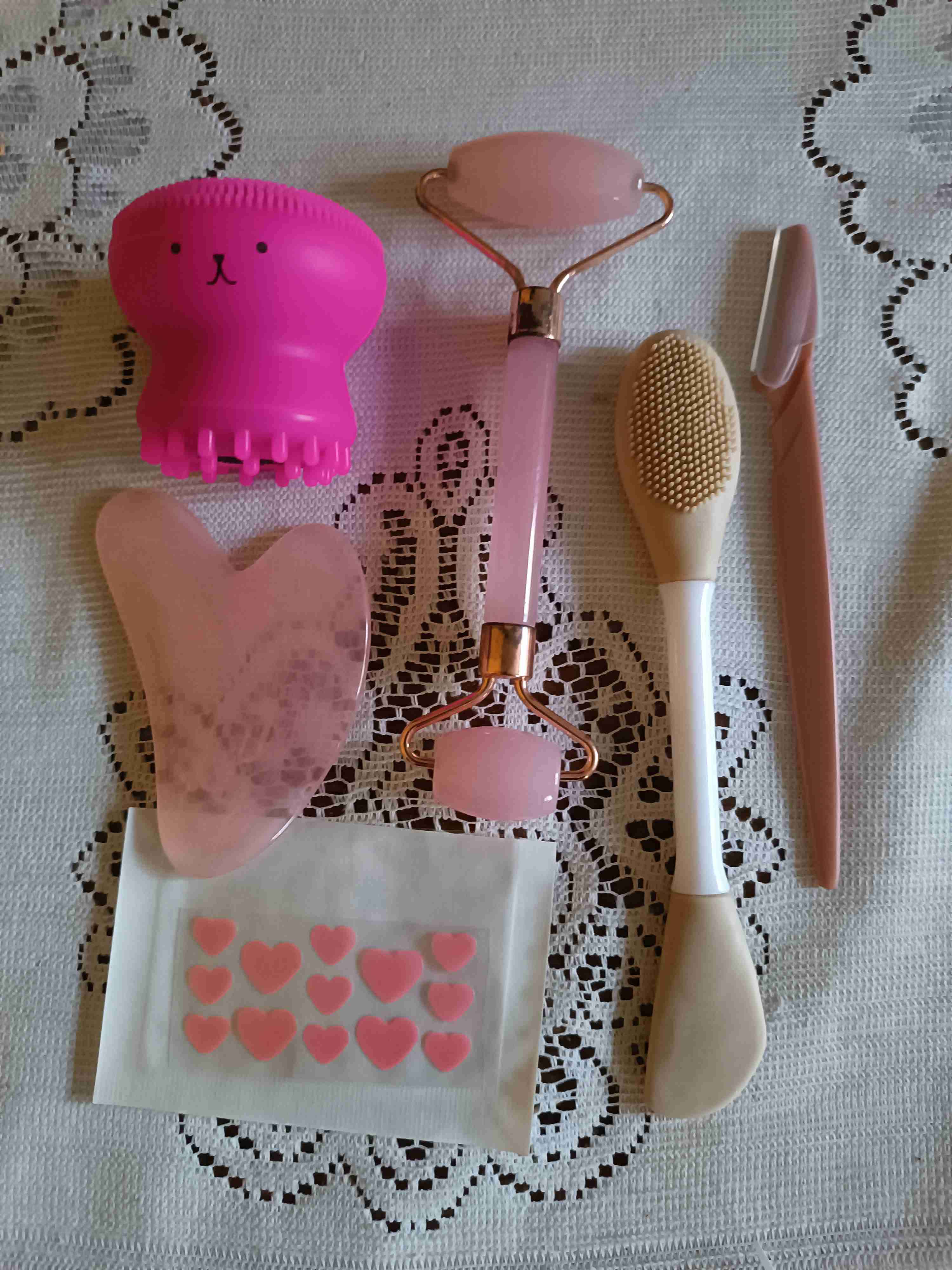 Set de cuidado facial rosa