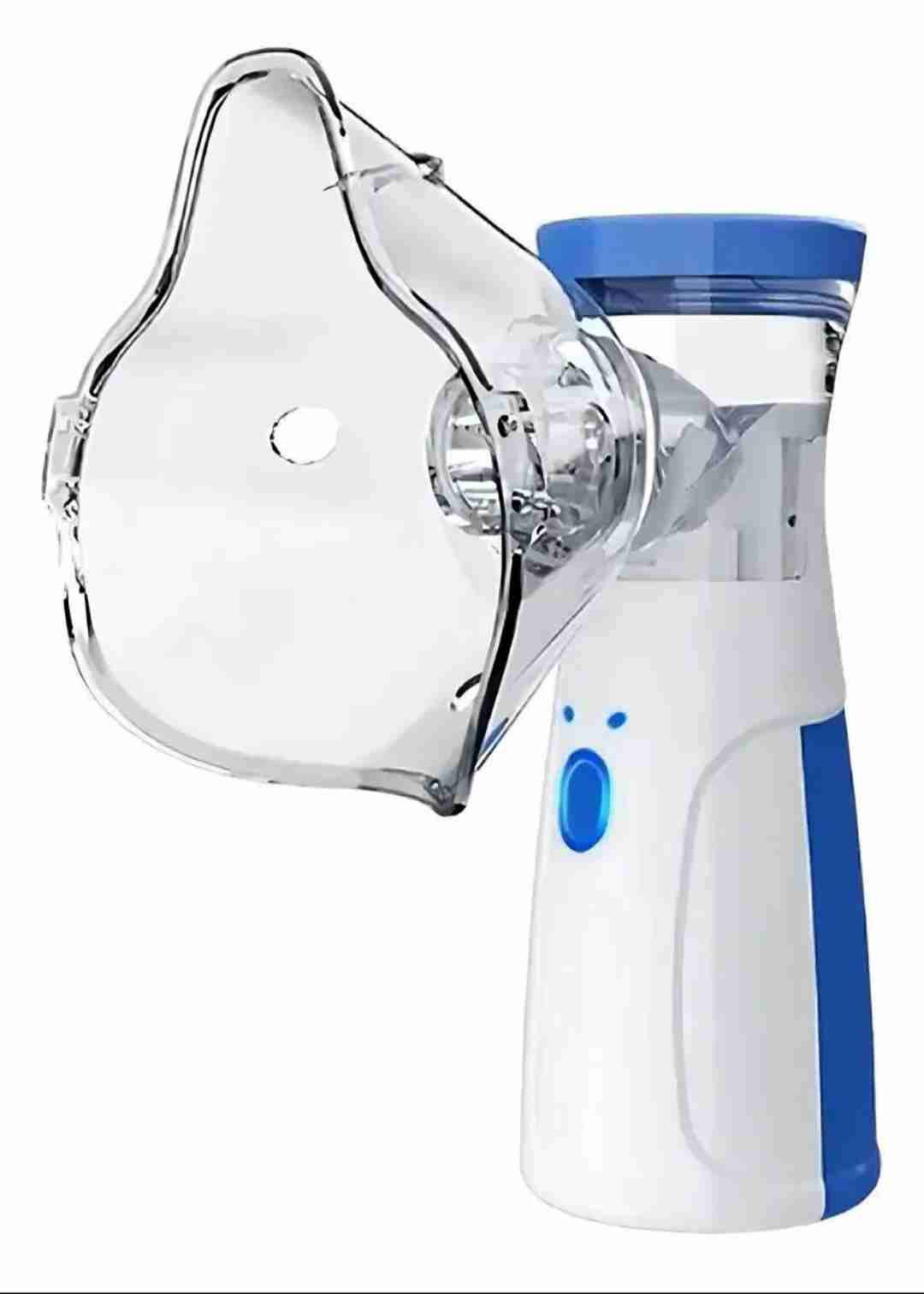 Nebulizador portátil azul ,blanco y rosado