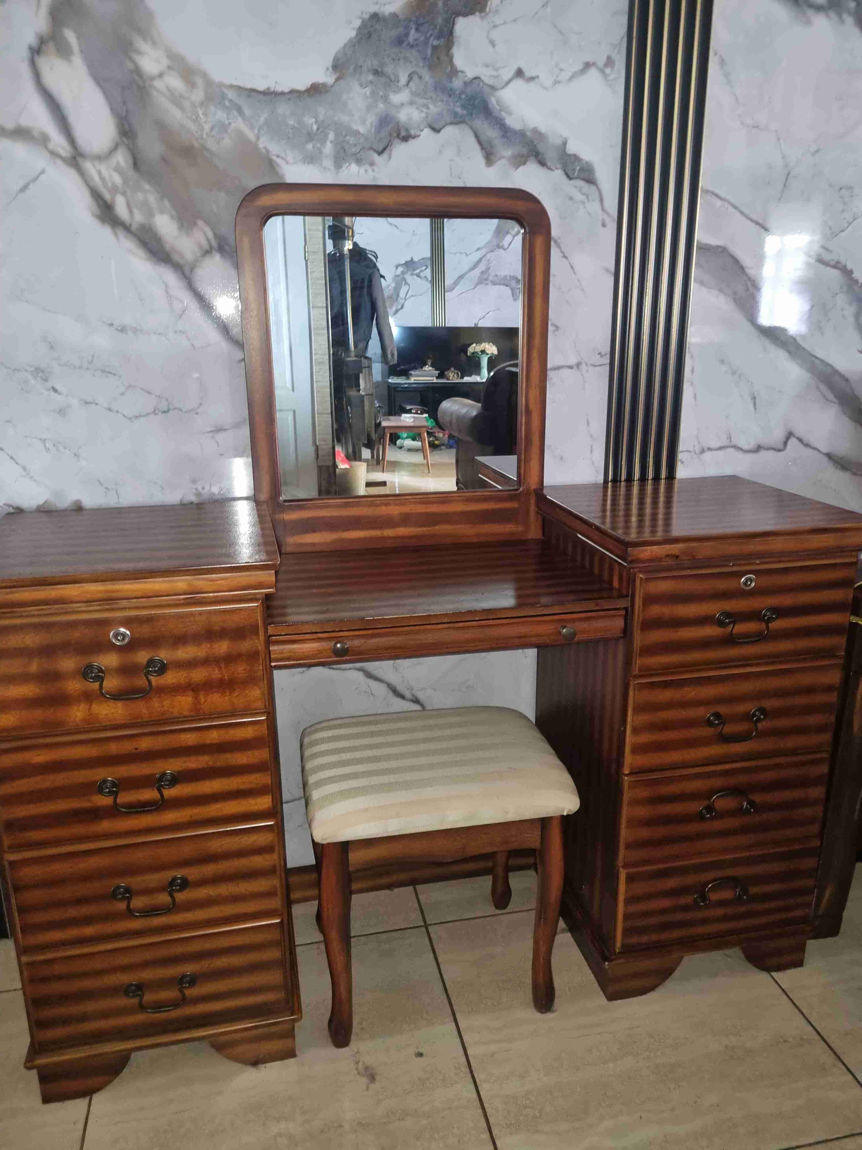 Tocador mueble clásico café - miniatura 2