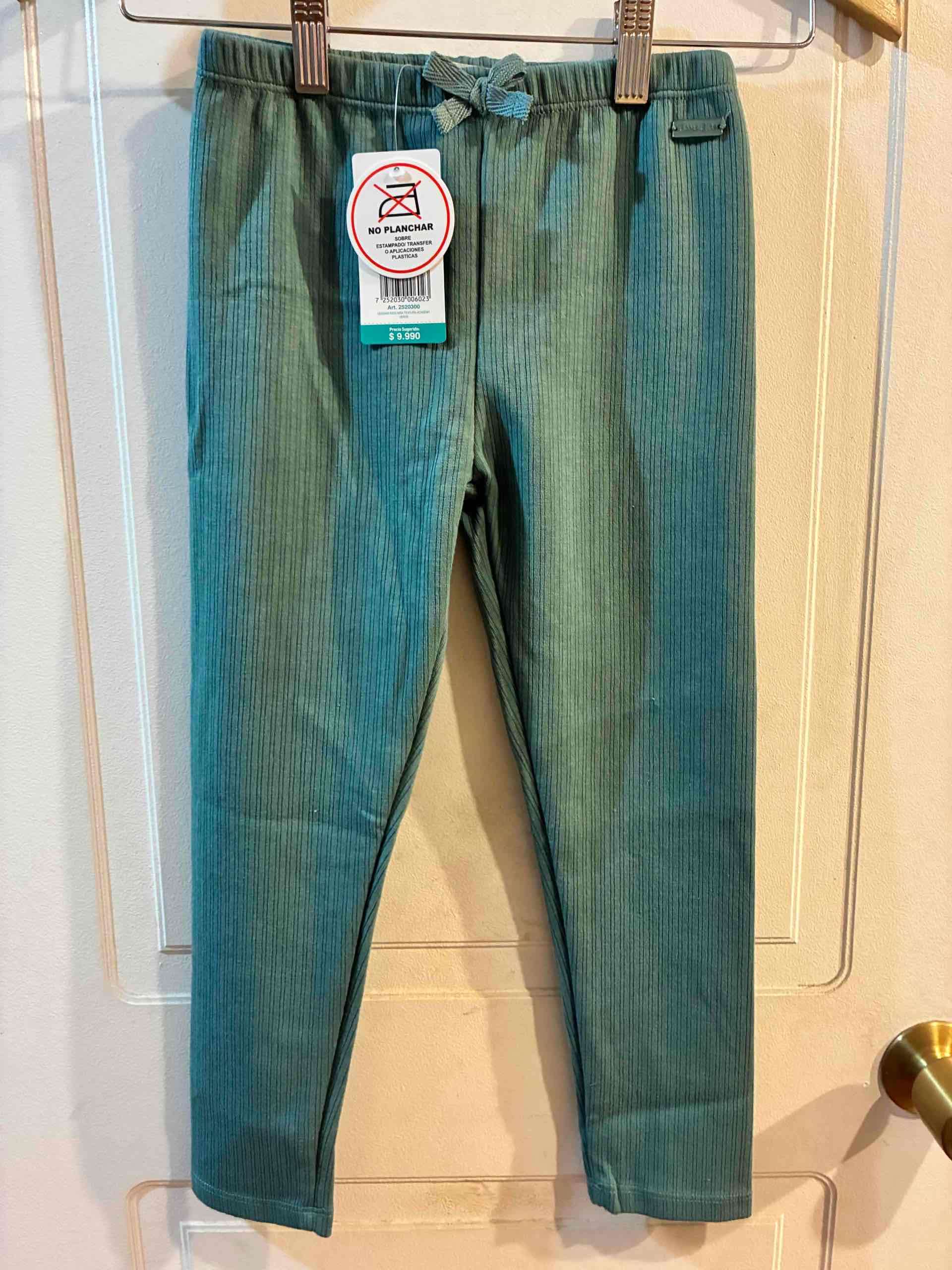 Pantalones ficcus verde musgo y gris acanalados