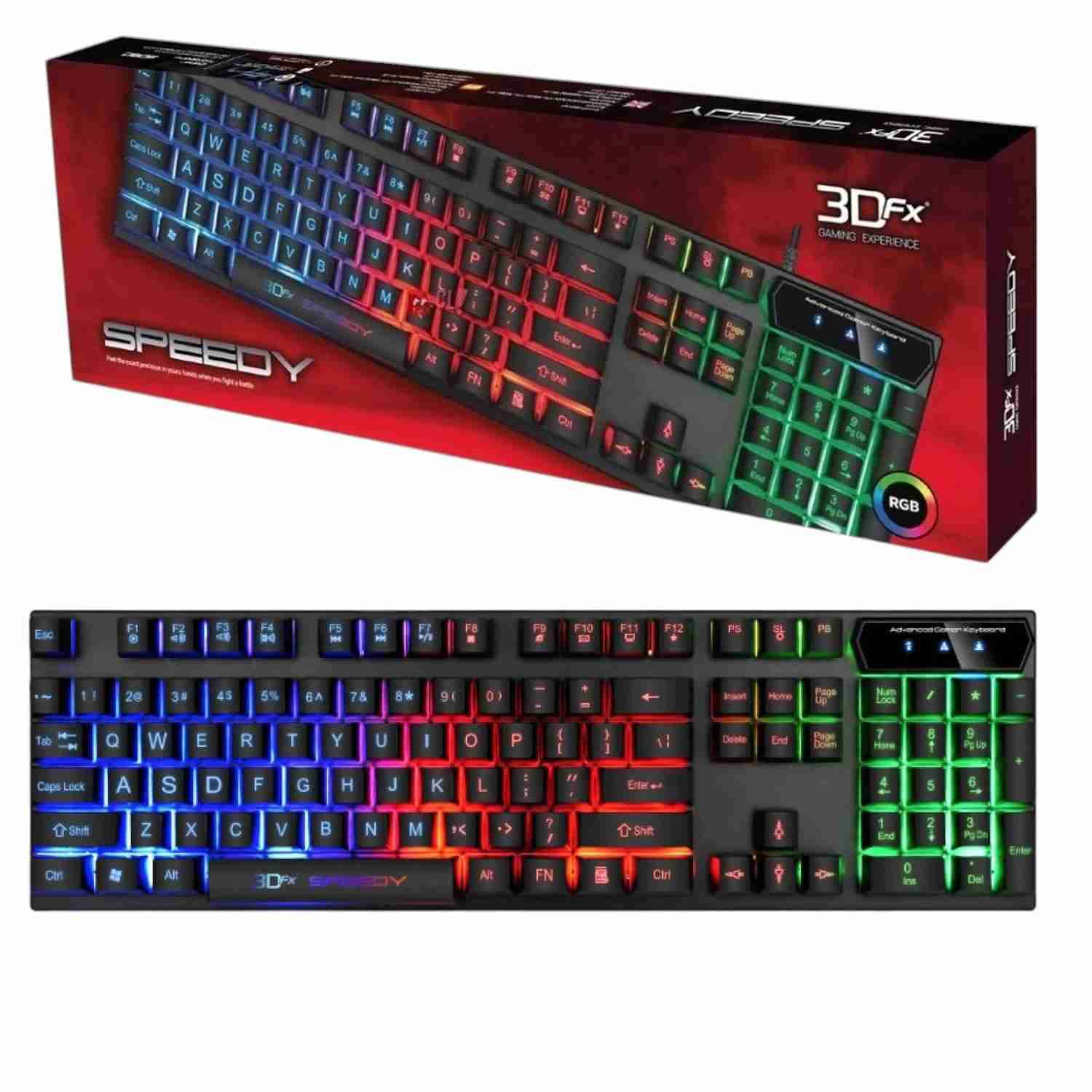 Teclado gamer 3DFx RGB