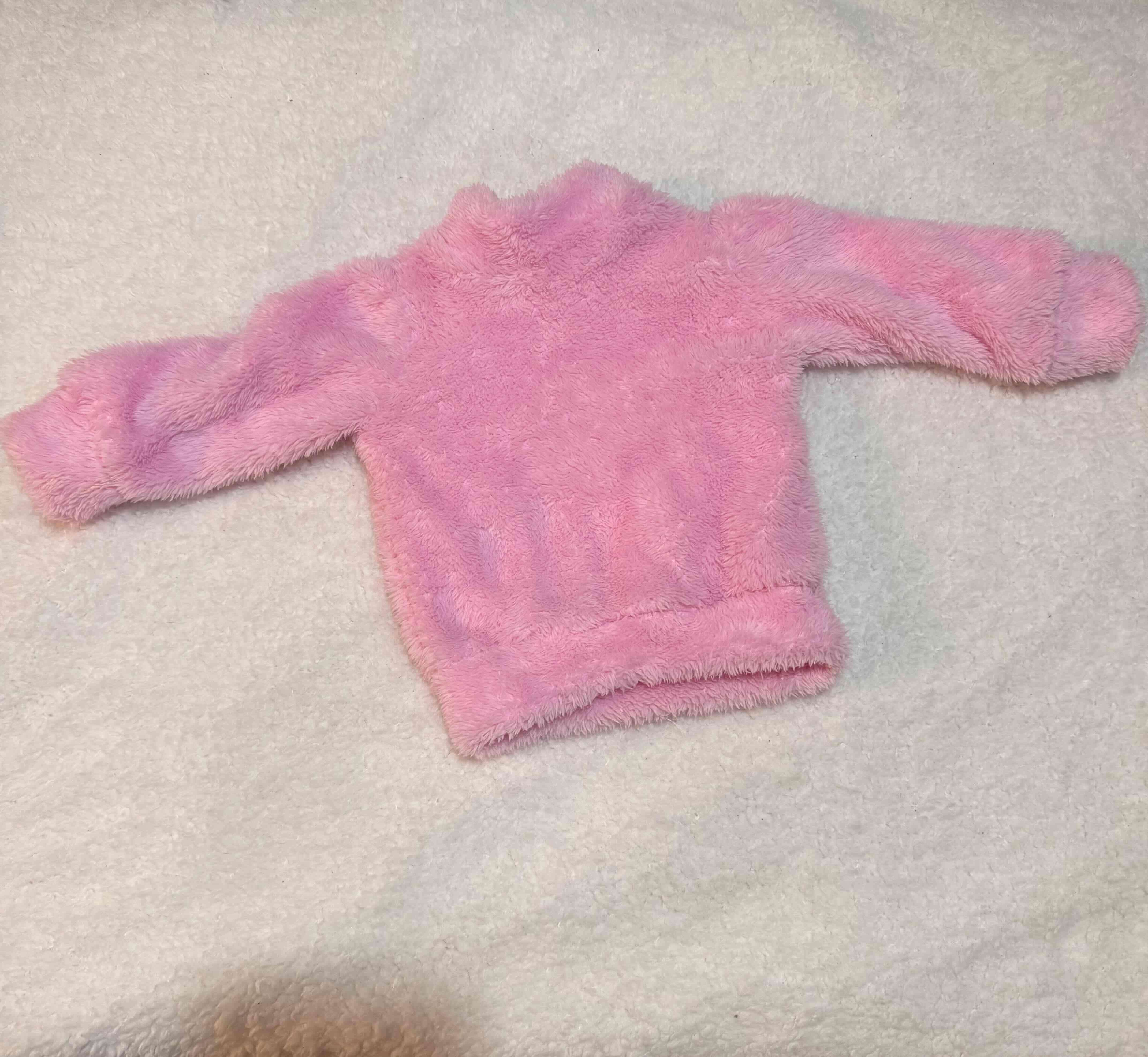 Polerón peludo rosado infantil