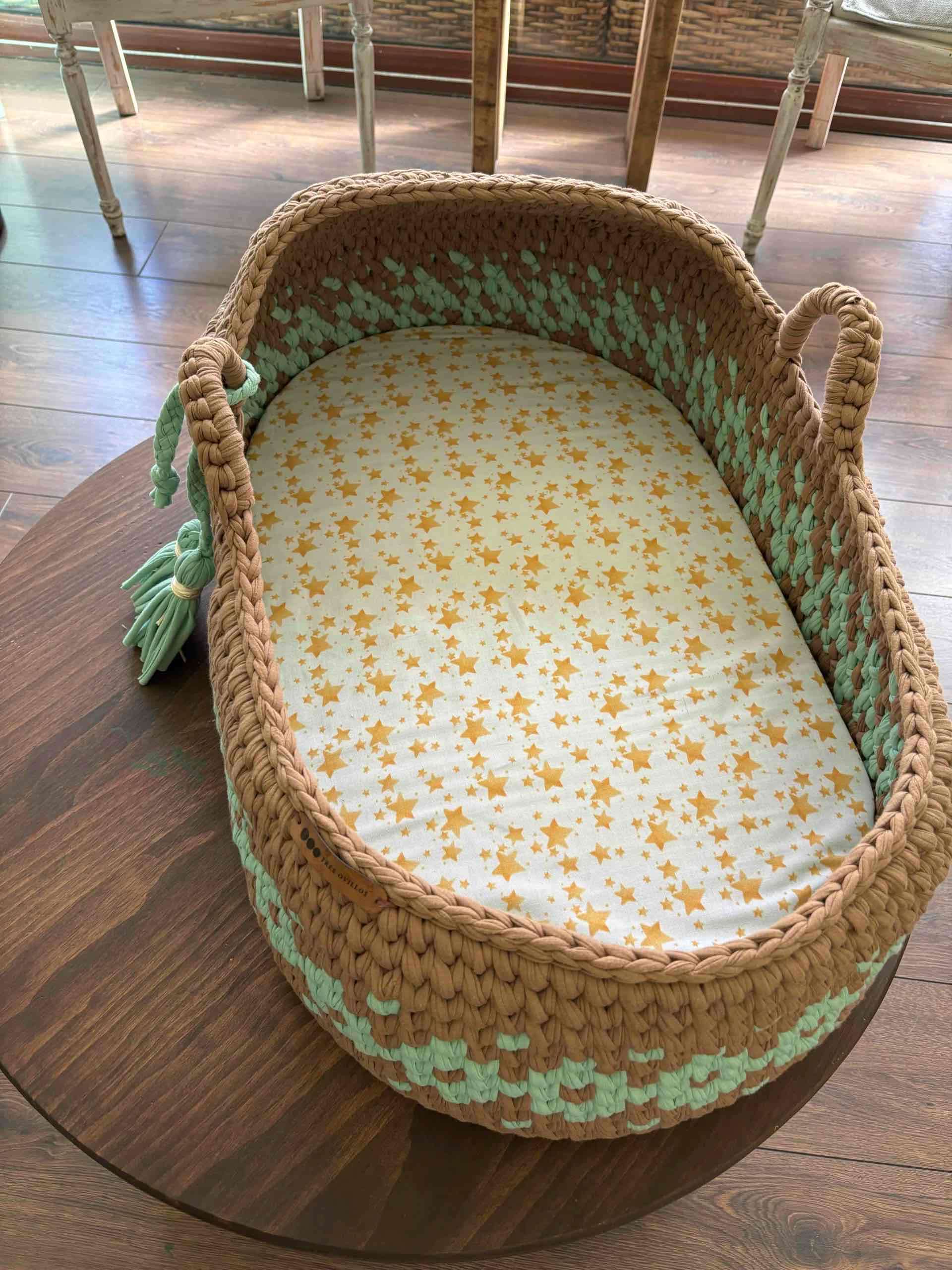 Cuna moisés de algodón tejido a mano - 2