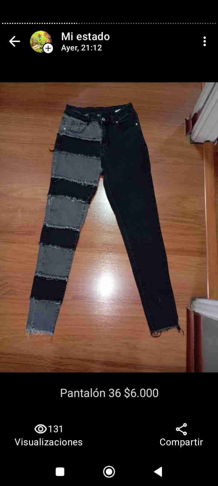 Jeans unisex dos tonos