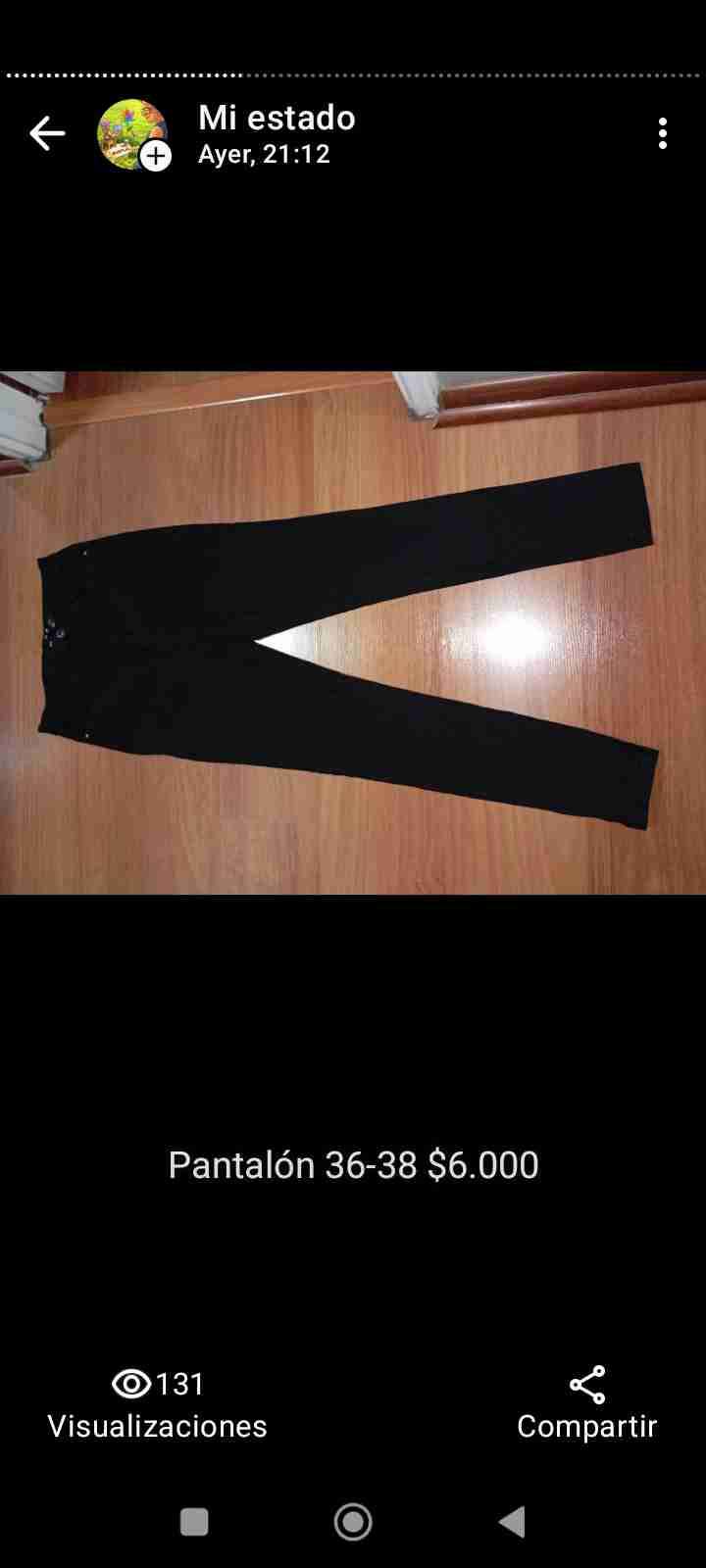 Pantalón negro talla 36-38