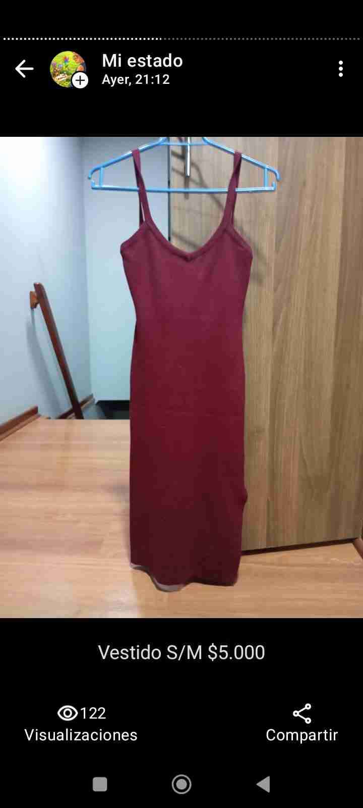 Vestido ajustado burdeo