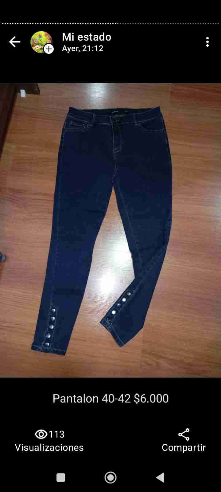 Pantalón azul con botones 40/42