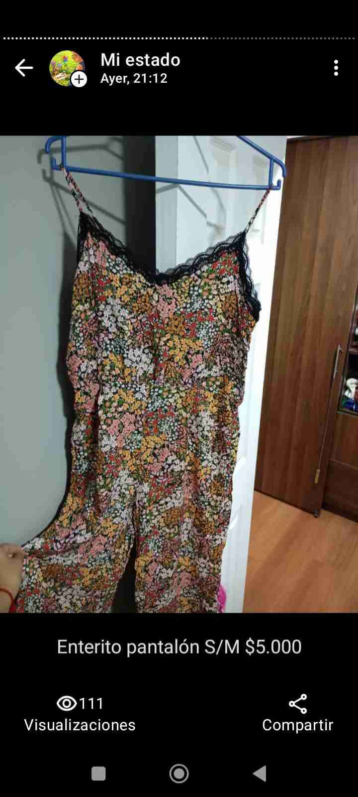 Enterito floral con encaje S/M