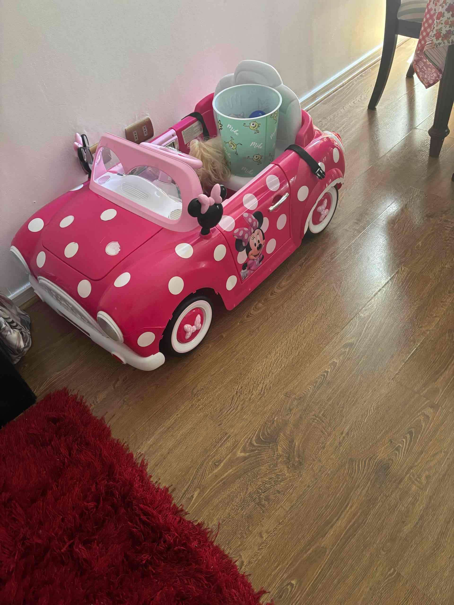 Auto eléctrico Minnie Mouse rosa - miniatura 3