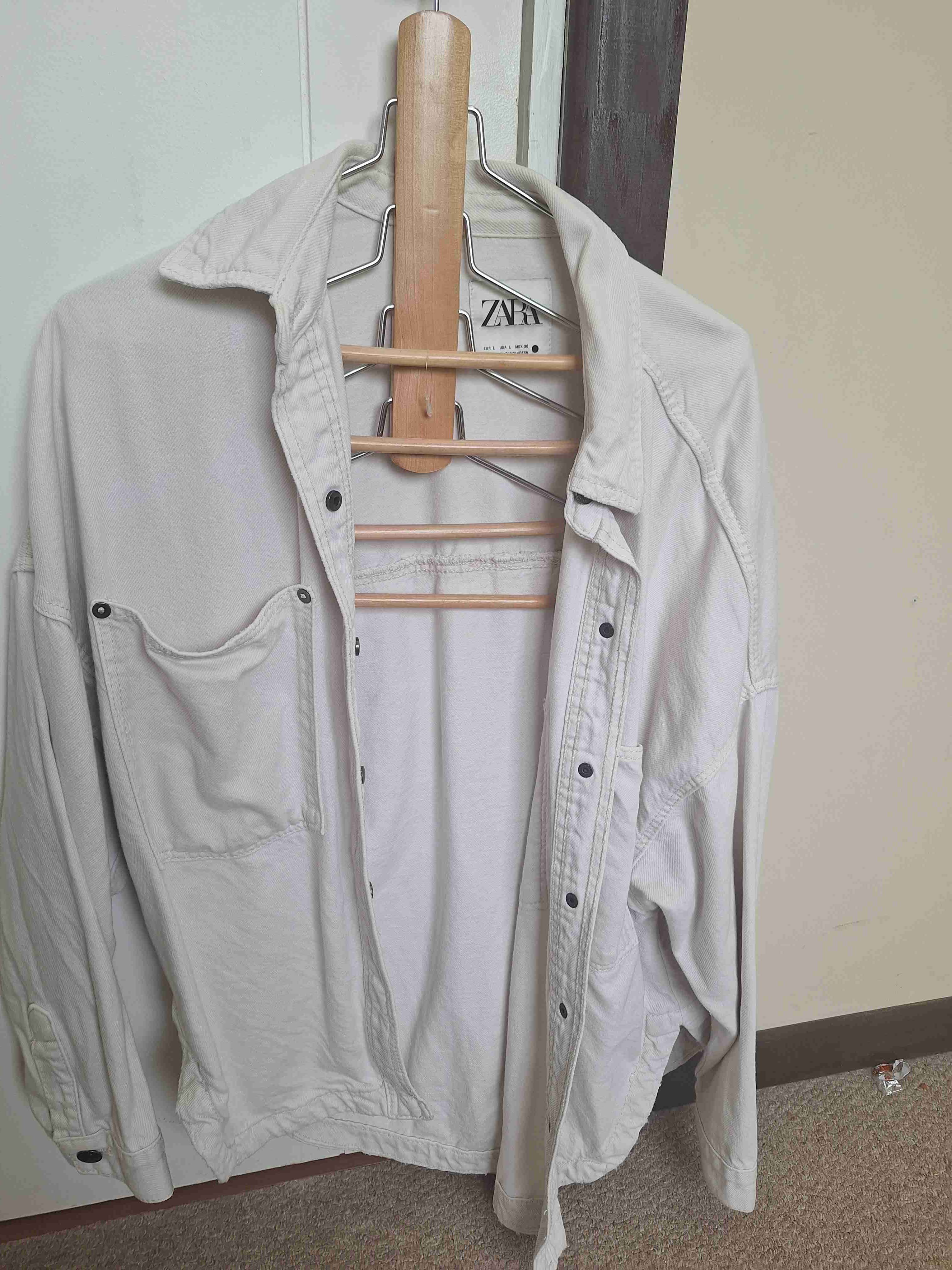 Chaqueta beige de algodón - miniatura 4