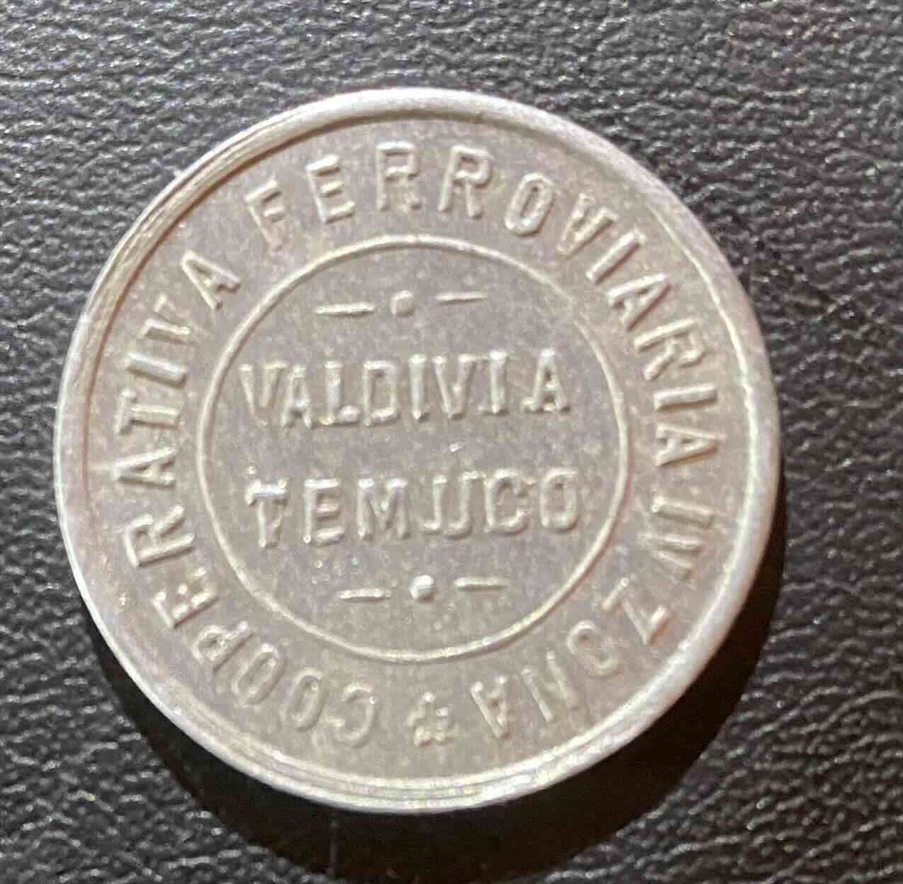 Ficha Cooperativa Ferroviaria Valdivia Temuco 20Ct - miniatura 1