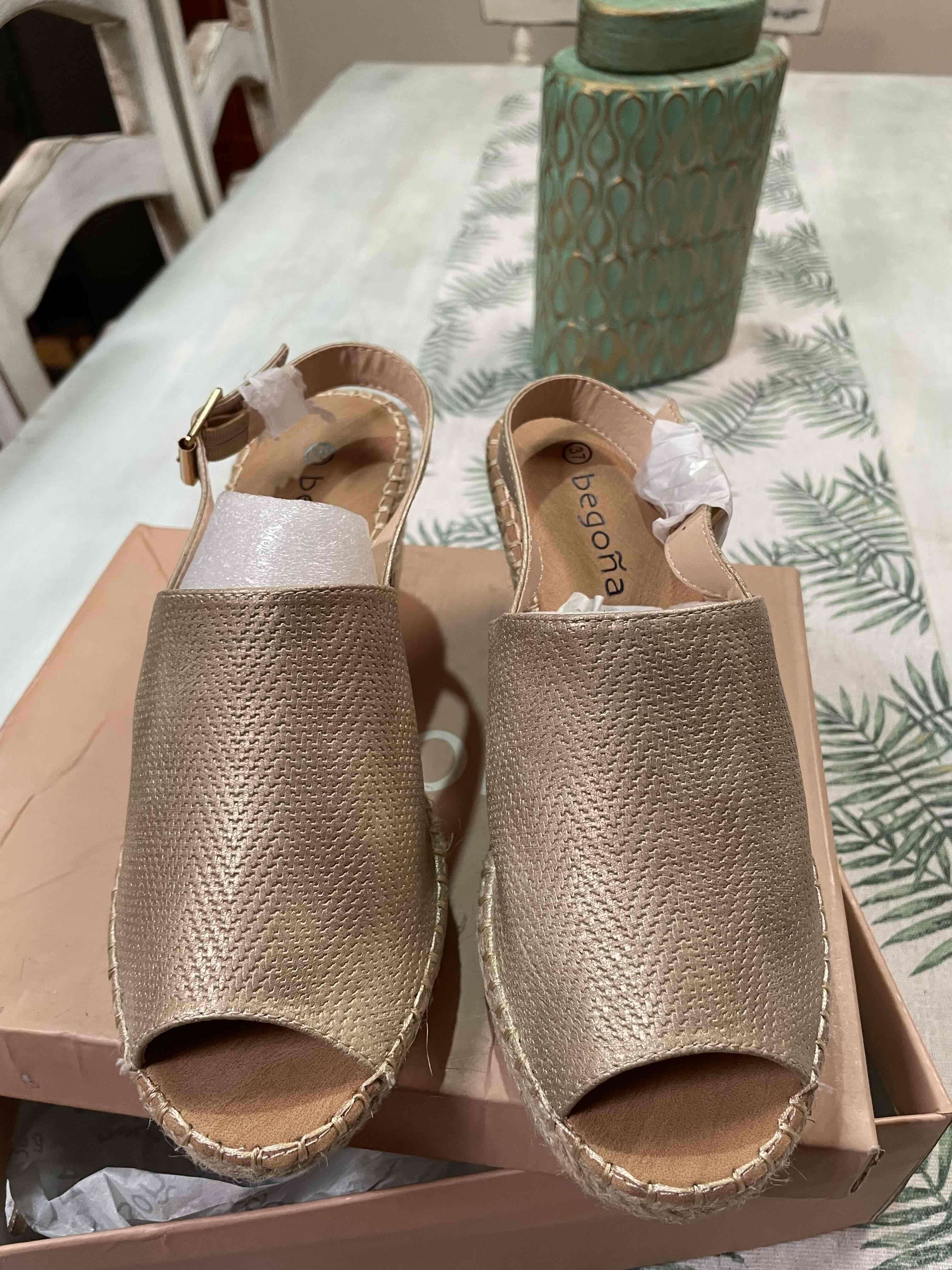 Sandalias plataforma doradas - 5