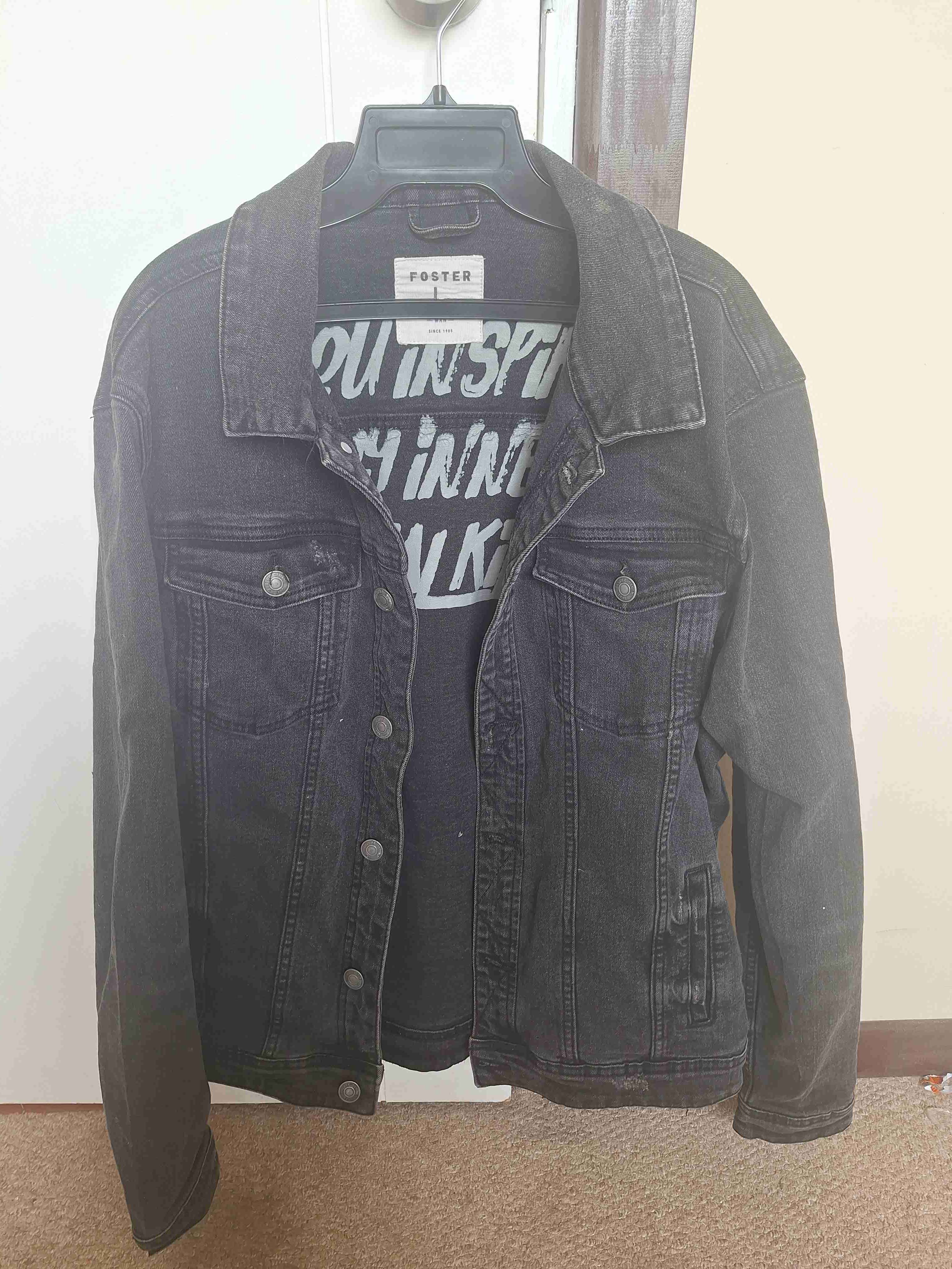 Chaqueta de mezclilla negra Foster - miniatura 1