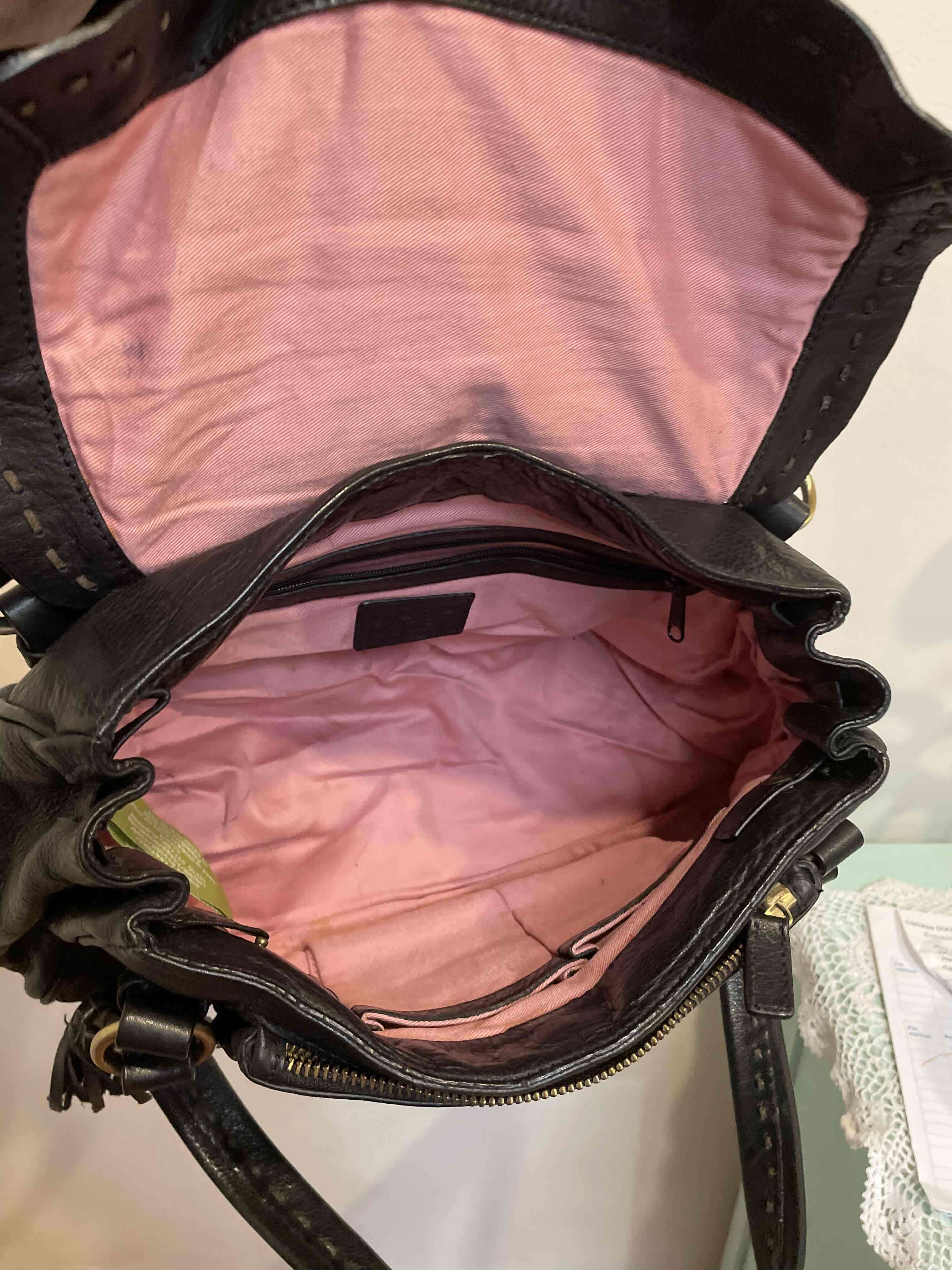 Cartera negra de cuero - miniatura 3