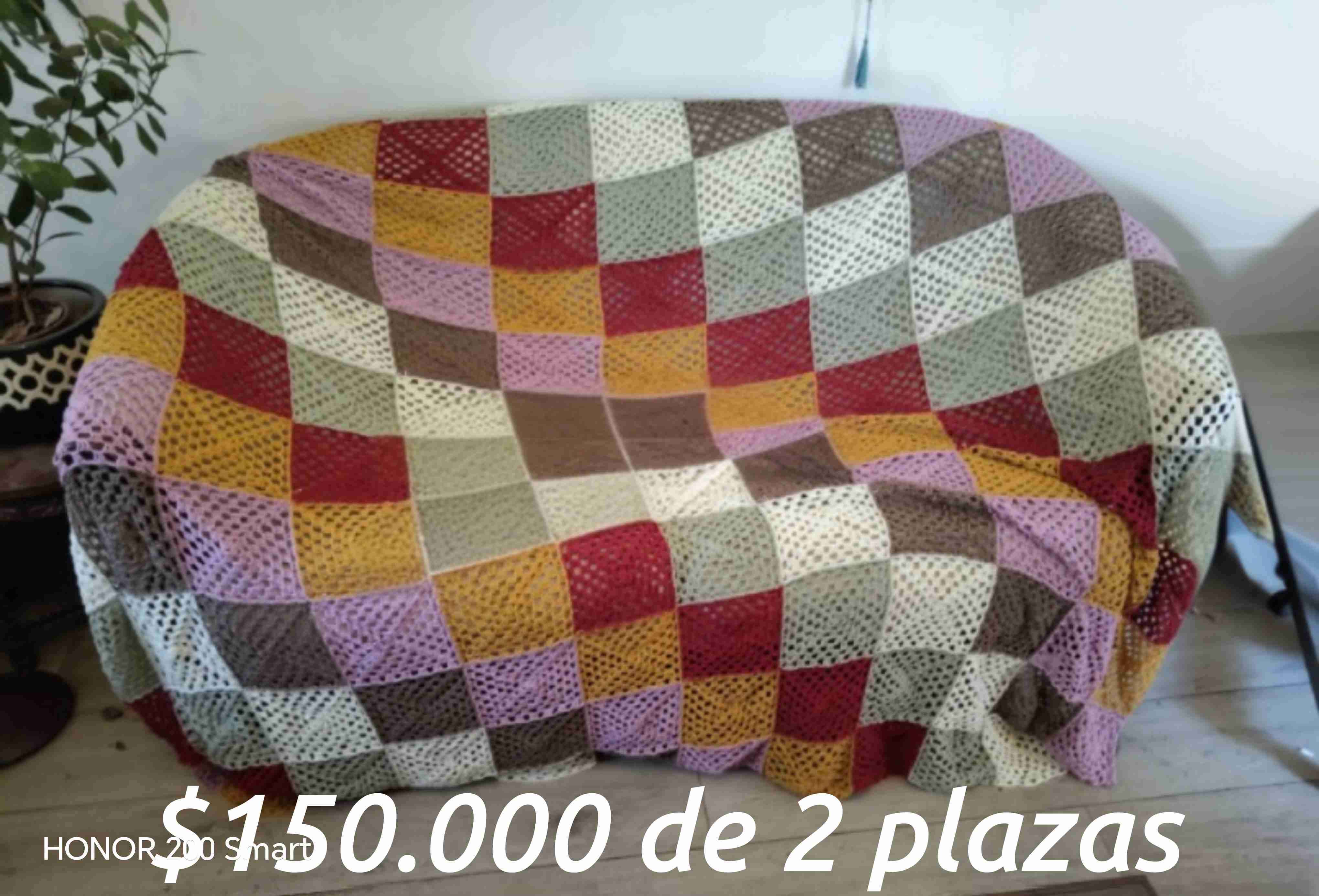 Cobertor a crochet multicolor - 2