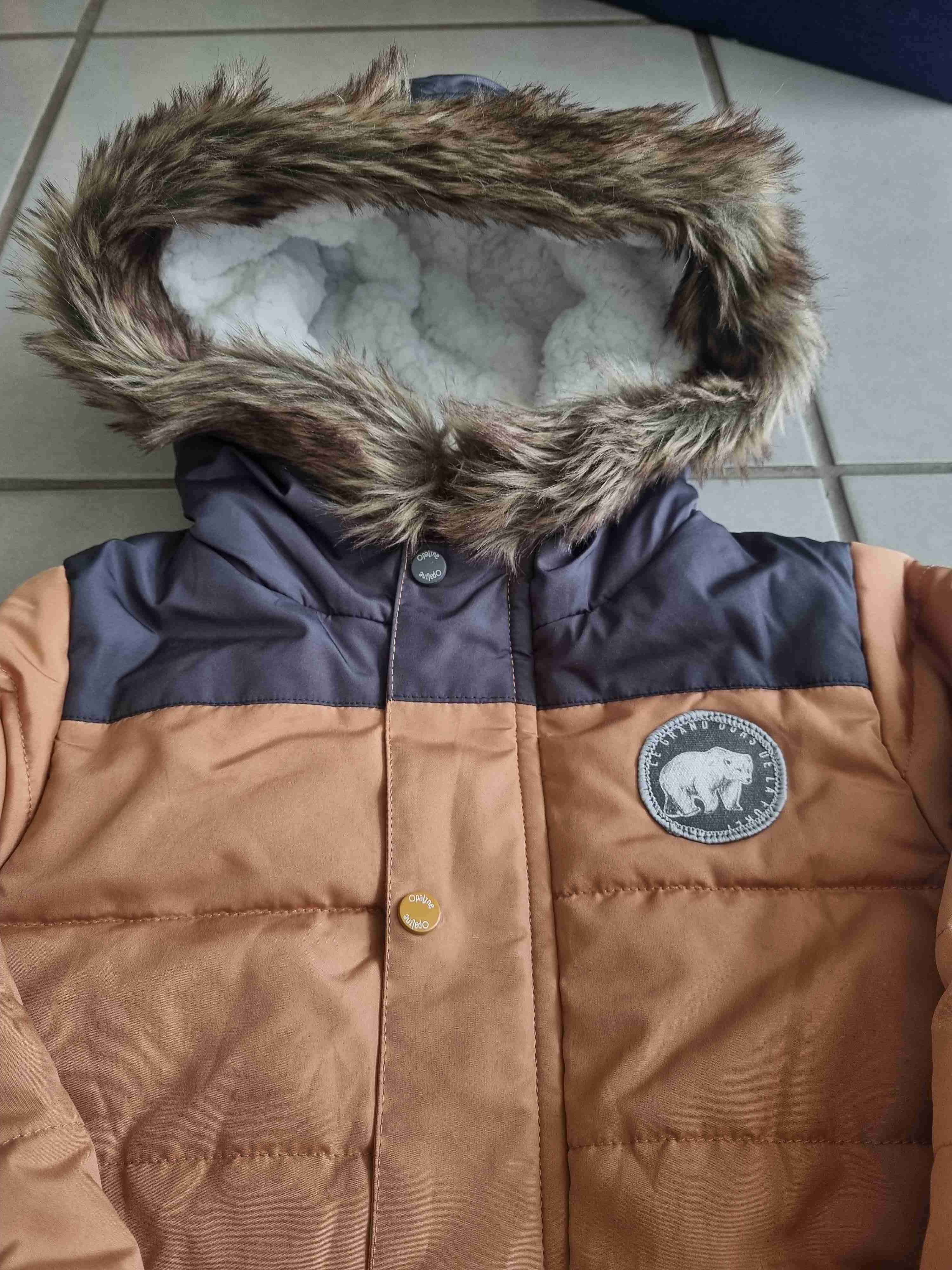 Parka infantil con capucha peluda - miniatura 2