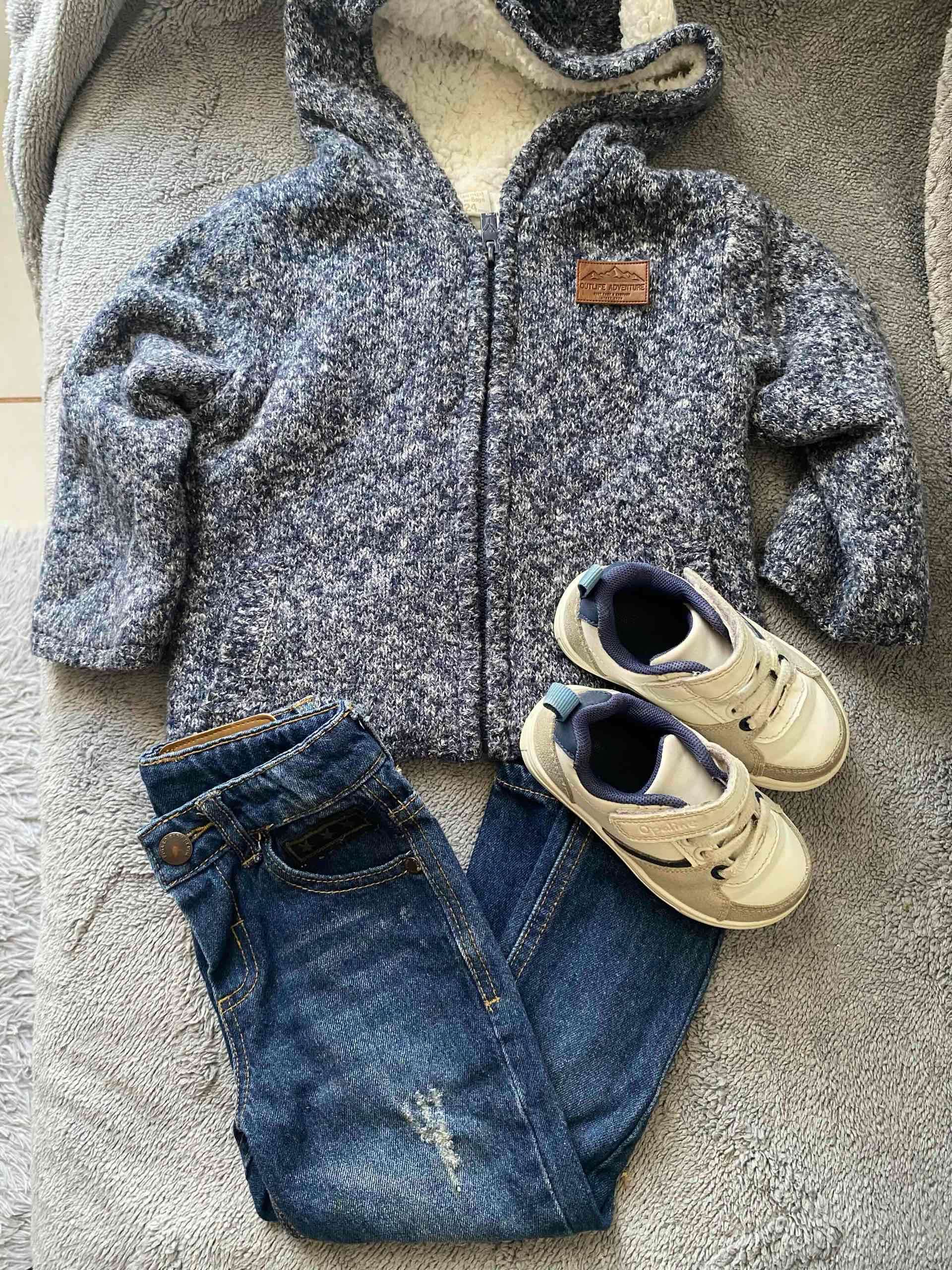 Conjunto polar niño azul y beige - miniatura 3
