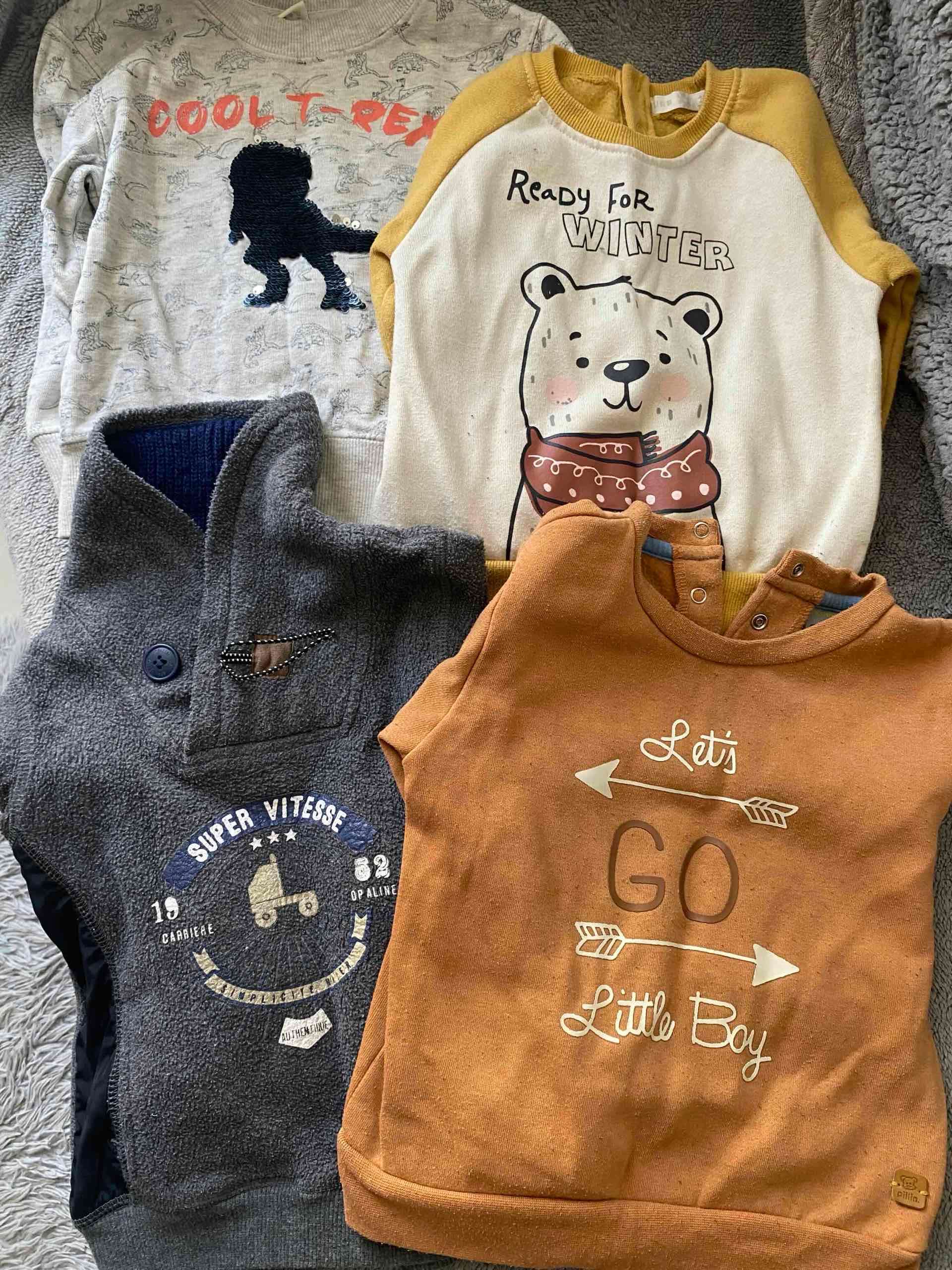 Conjunto polar niño azul y beige - miniatura 6