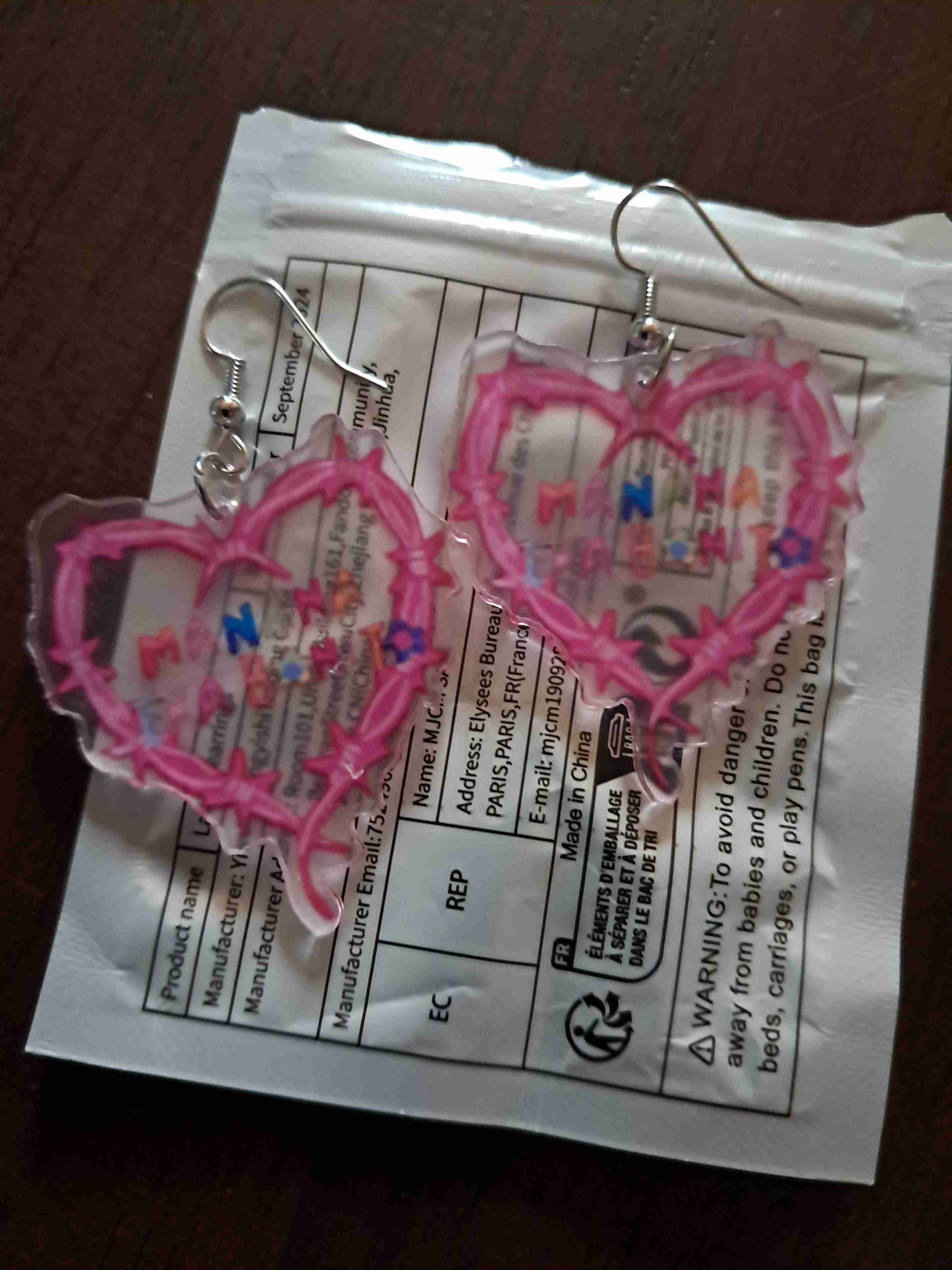 Aros de corazón plateados - miniatura 2