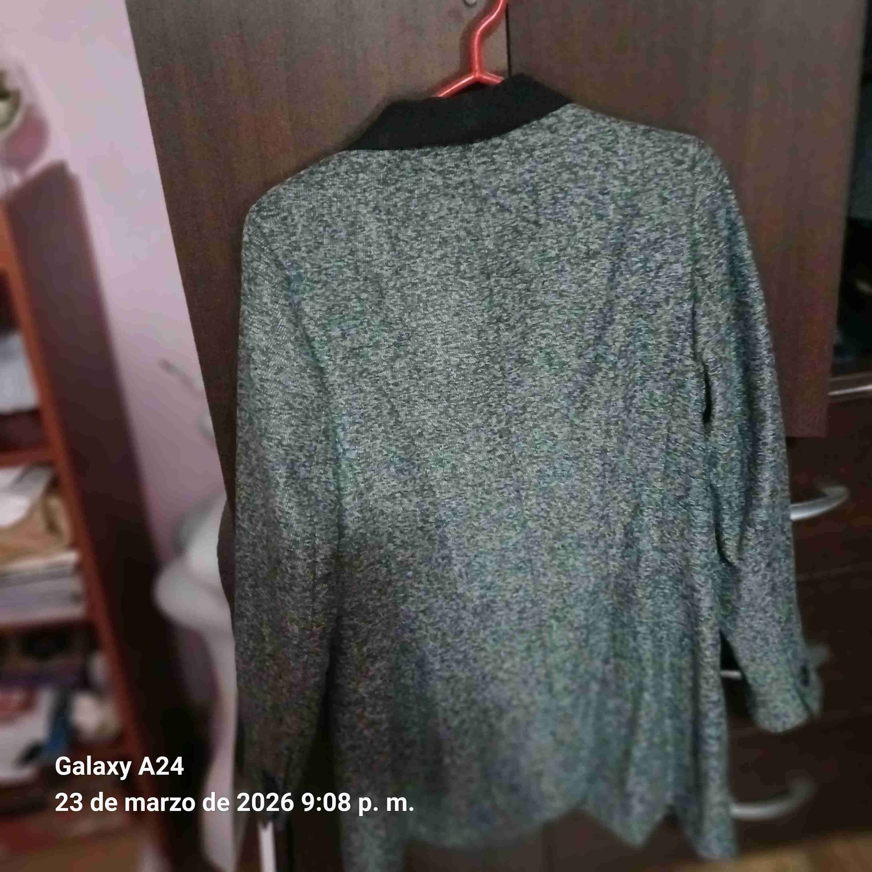 Blazer gris con solapa negra - miniatura 4