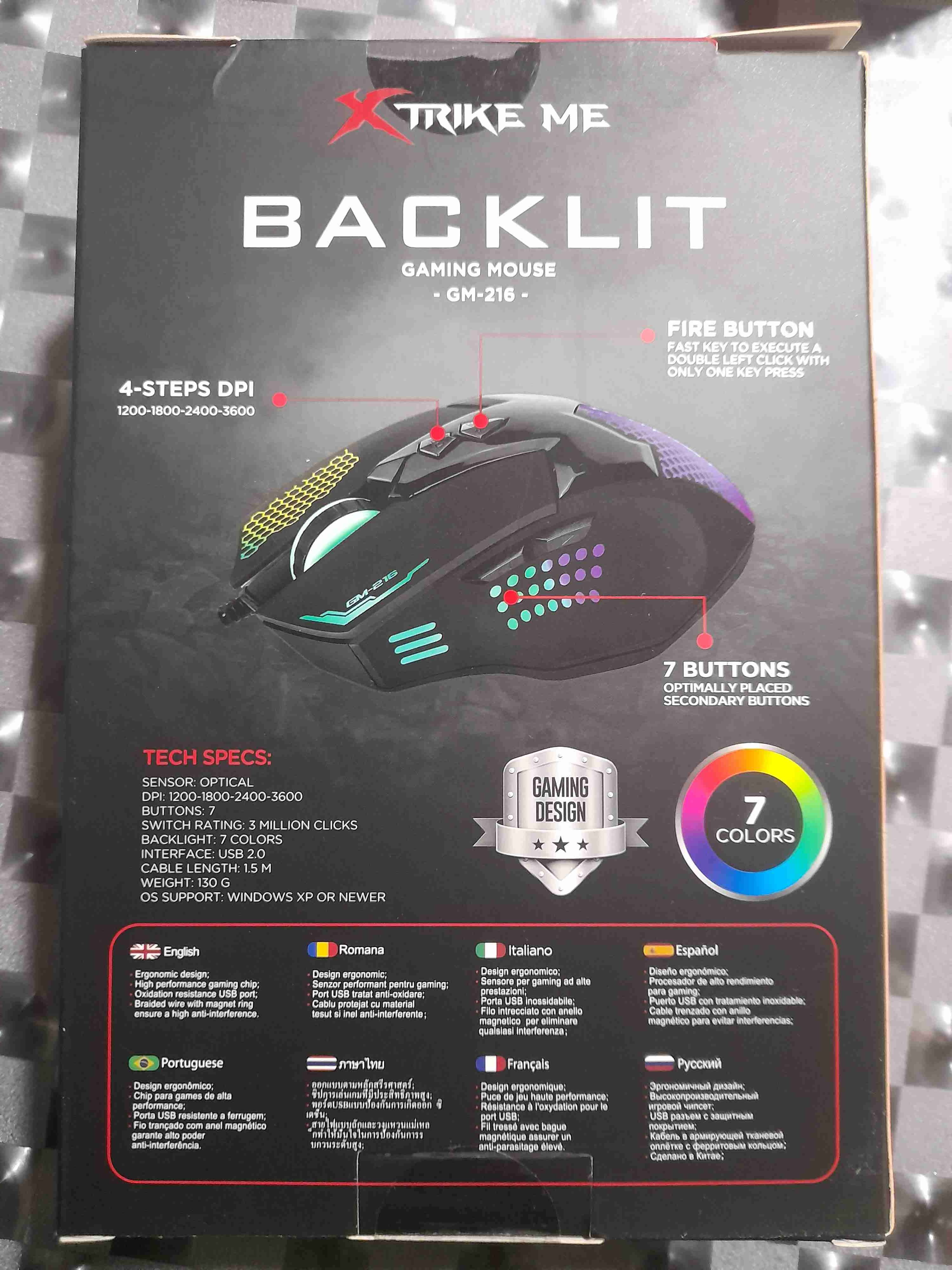 Mouse gamer Xtrike Me Backlit 216 - miniatura 2