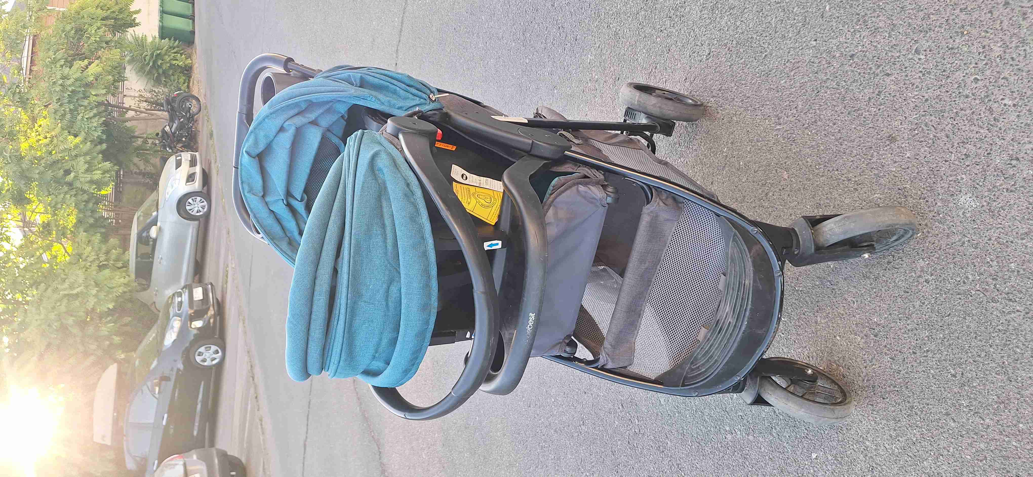 Coche de bebé+ huevo Bebesit azul - miniatura 5