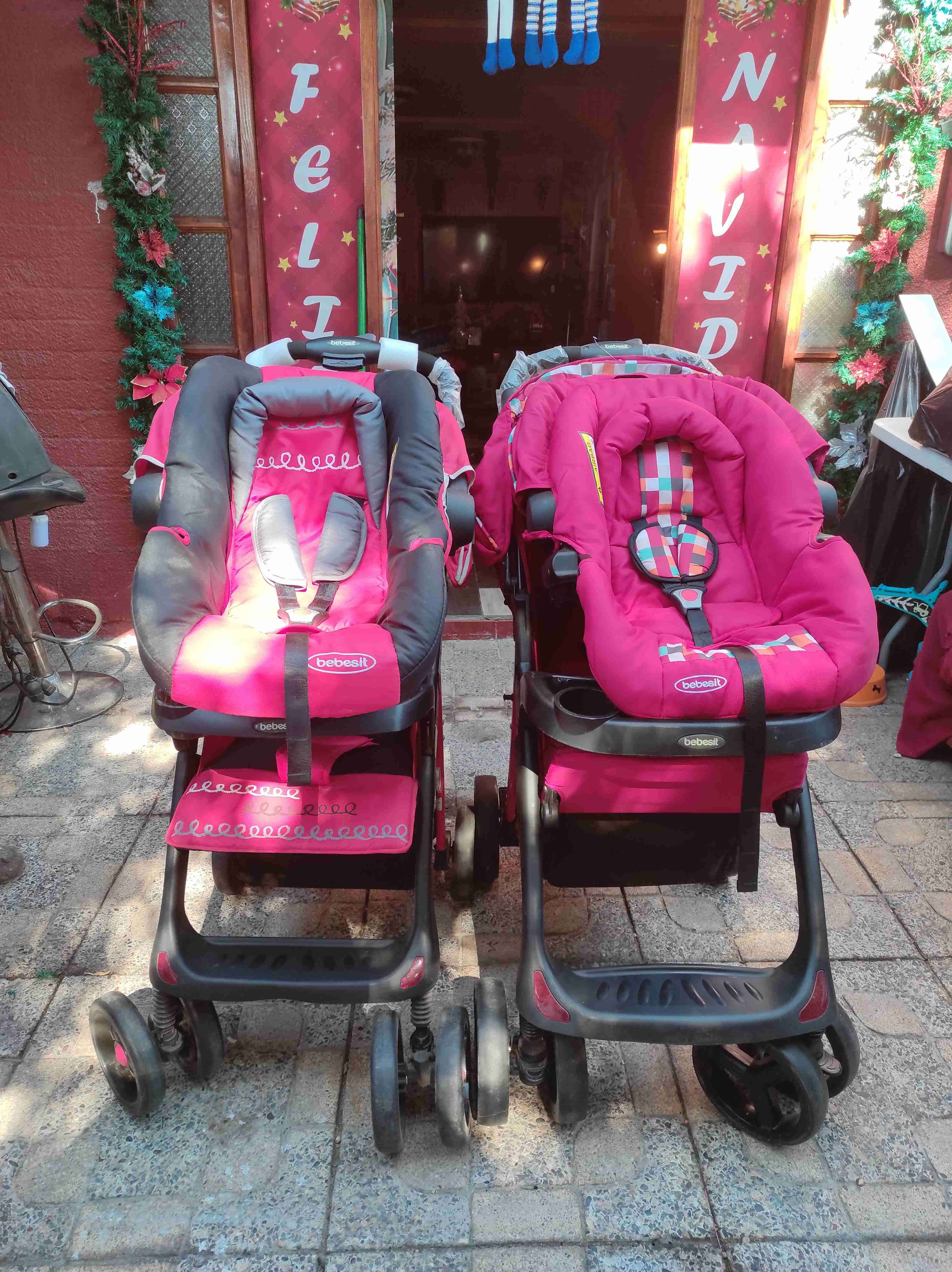 Cochecitos dobles Bebesit rojos - miniatura 2