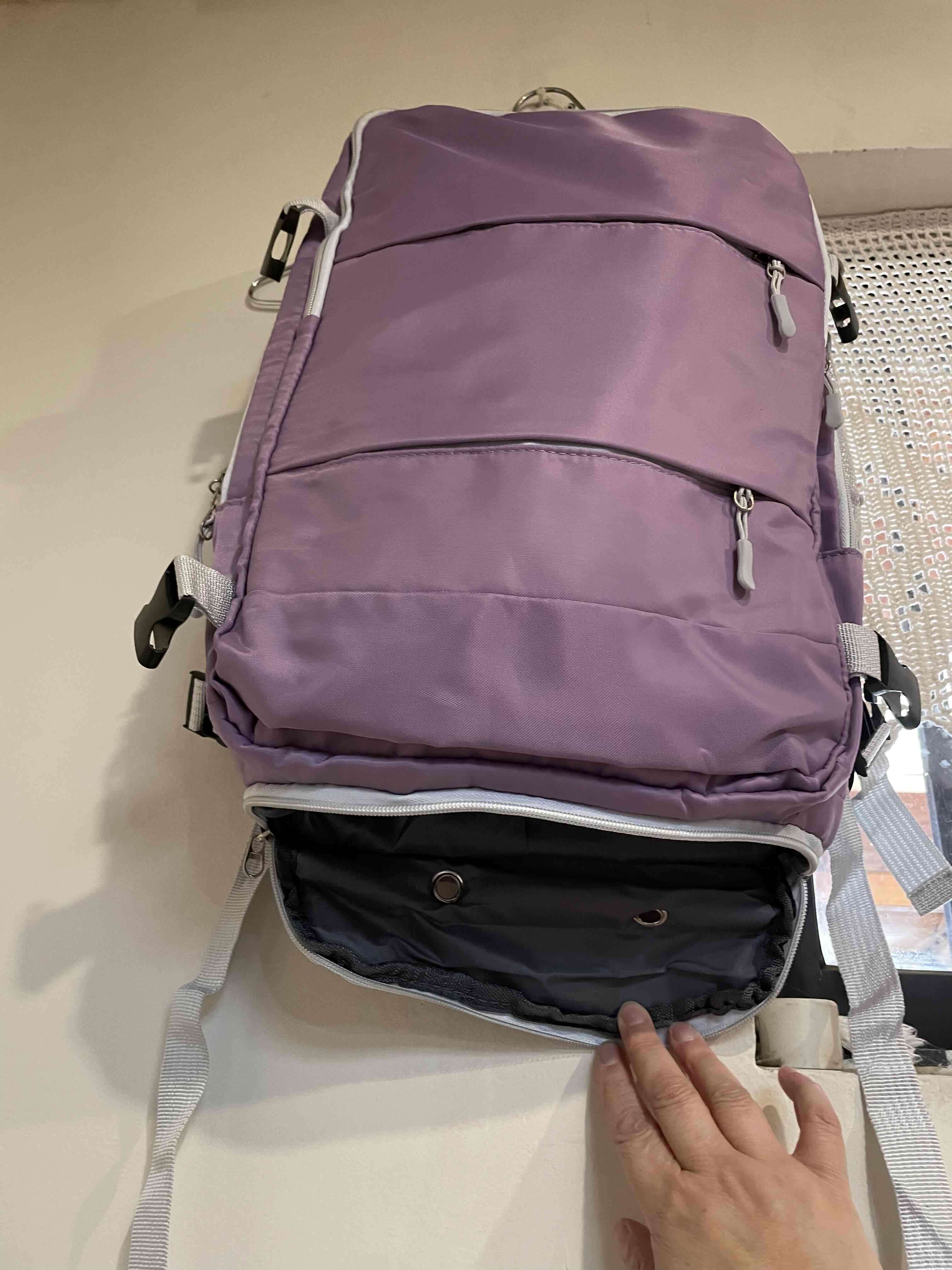 Mochila morada con múltiples bolsillos - miniatura 2