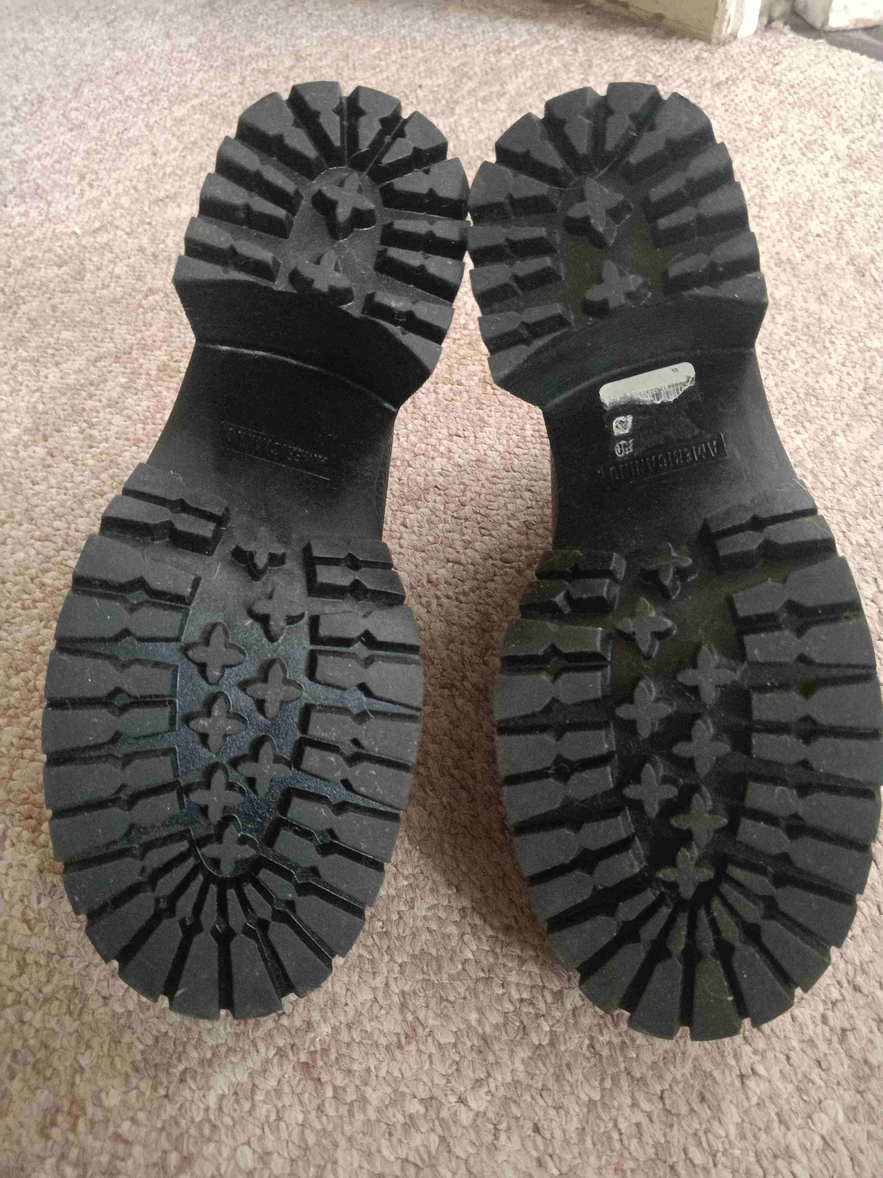 Botines negros de cuero 100 %, marca Americanino - miniatura 3