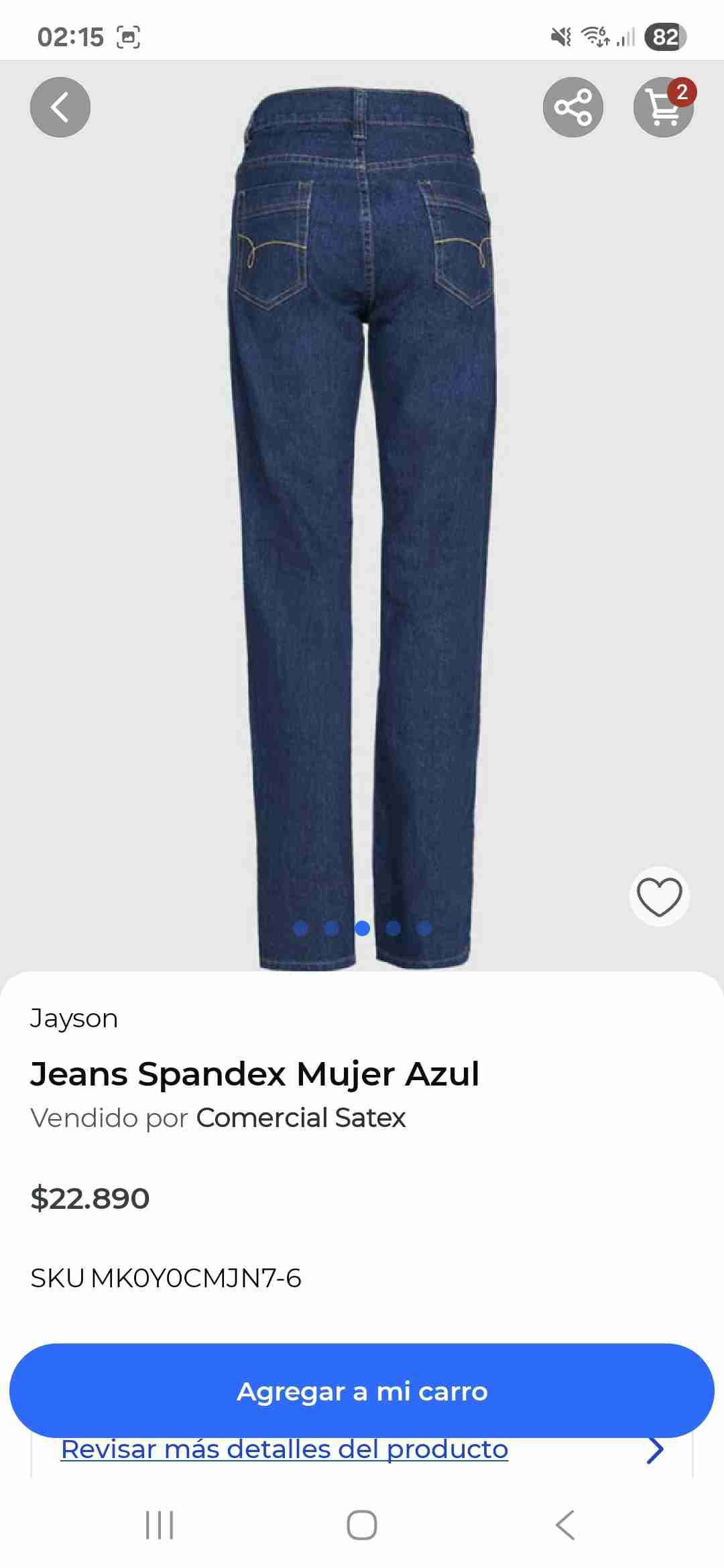 Jeans azul Jayson talla 48 - miniatura 3
