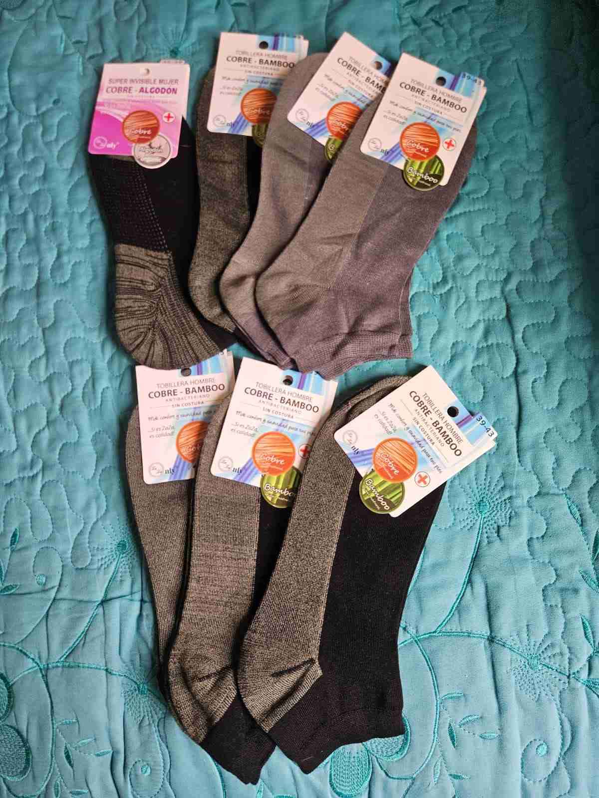 Calcetines tobilleros cobre y bambú - miniatura 1