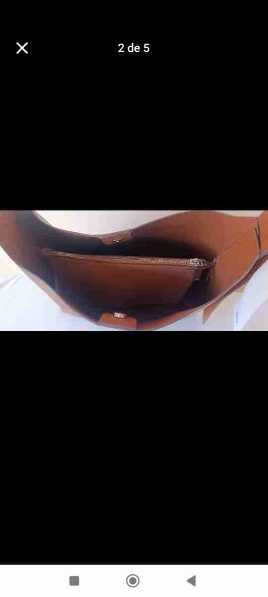 Cartera color Camel  marca Mango - miniatura 3