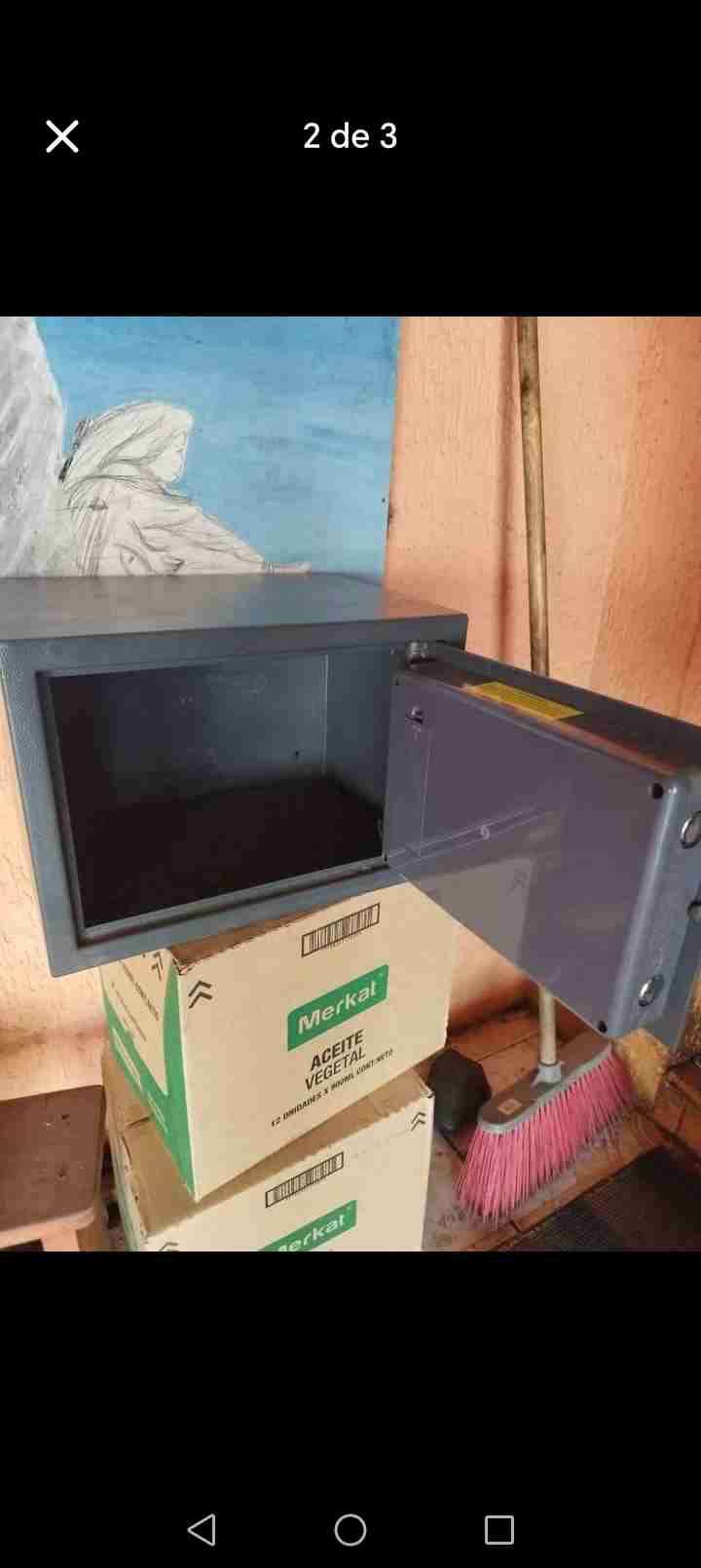 Caja fuerte electrónica gris - miniatura 3