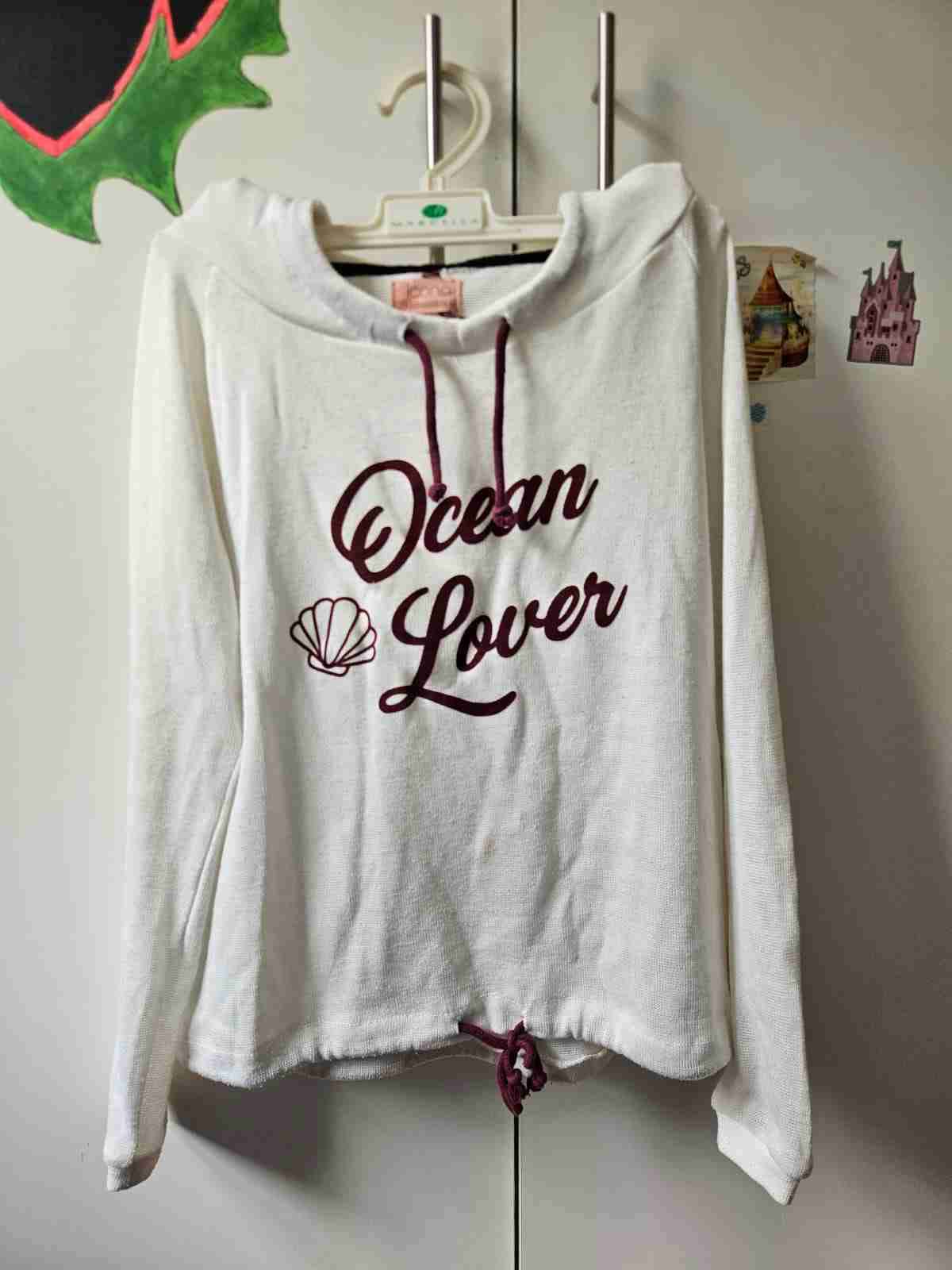 Polerón floral colorido y blanco talla S - miniatura 2