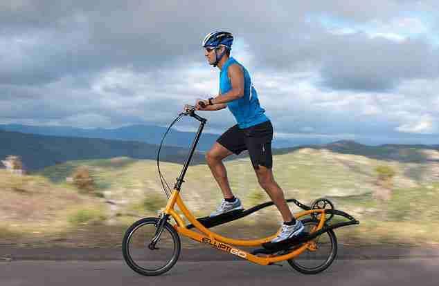 Bicicleta Eliptica urbana naranja - miniatura 1