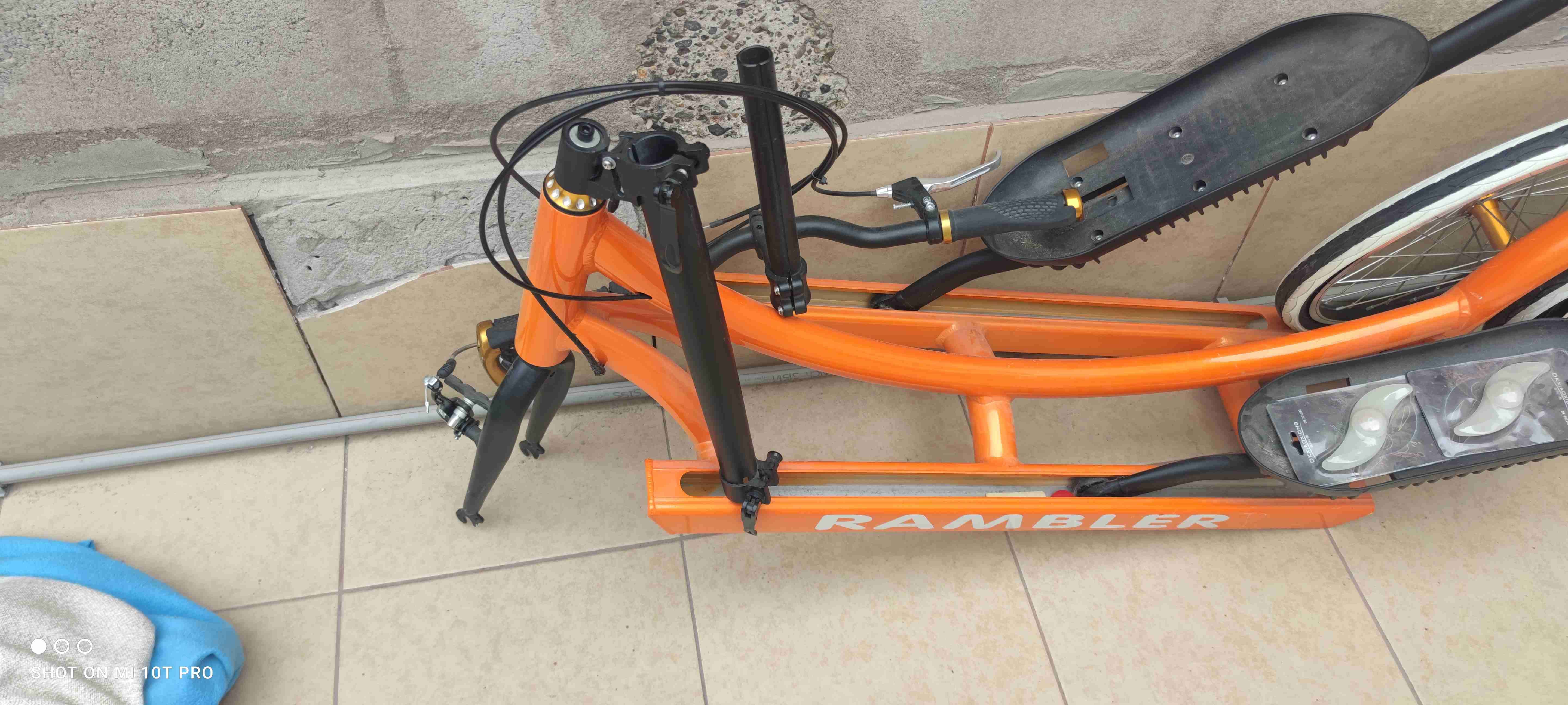 Bicicleta Eliptica urbana naranja - miniatura 3