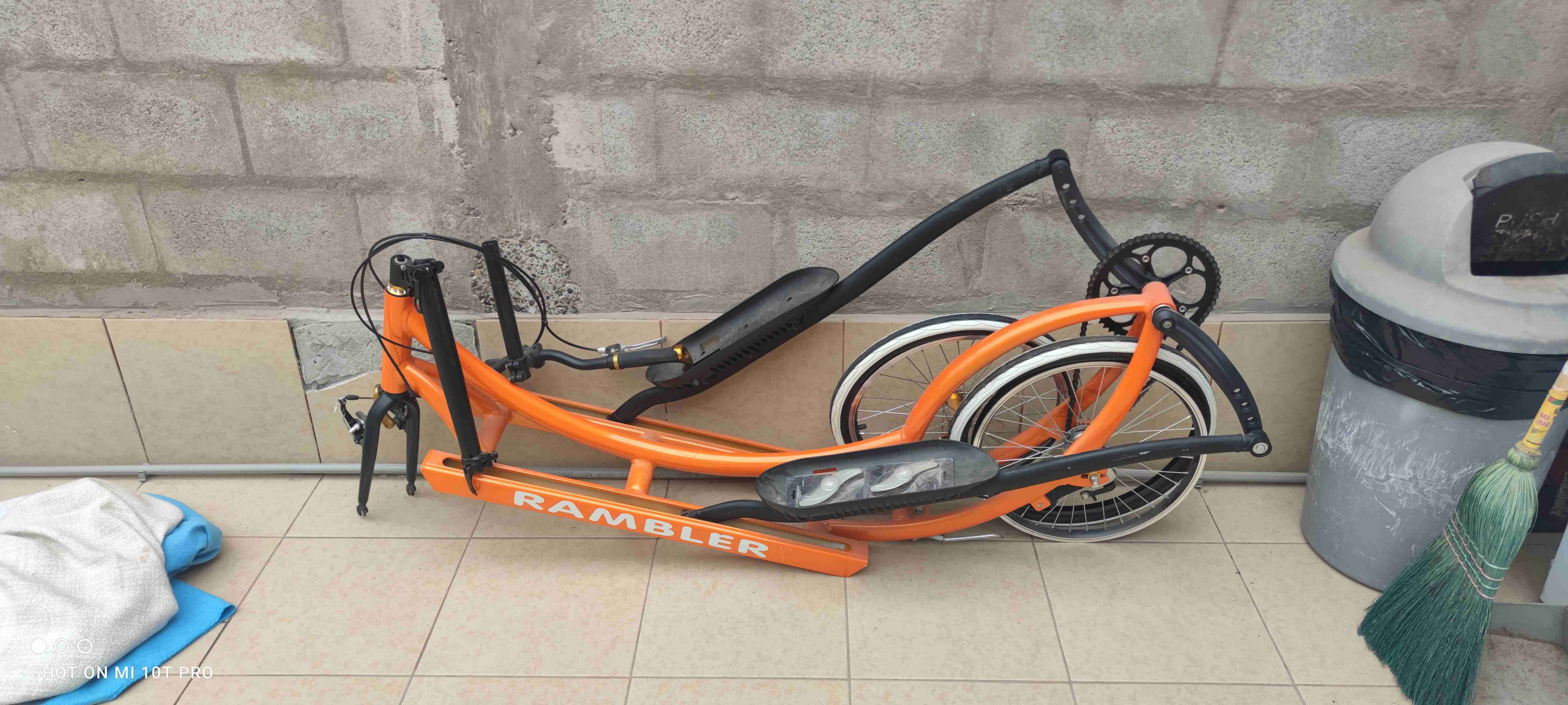 Bicicleta Eliptica urbana naranja - miniatura 4