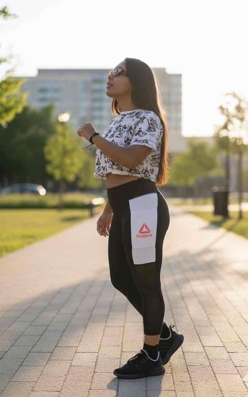 Leggings Reebok negro y blanco - miniatura 2