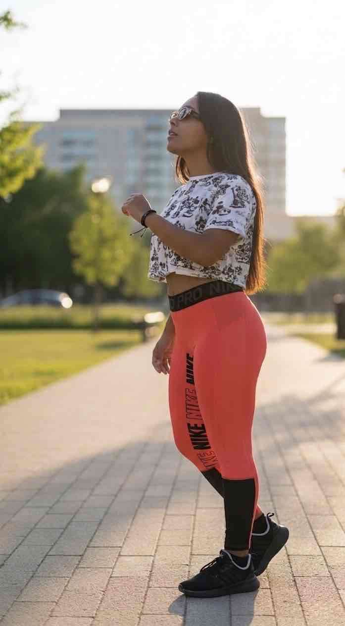 Calzas Nike Pro rojas - miniatura 2